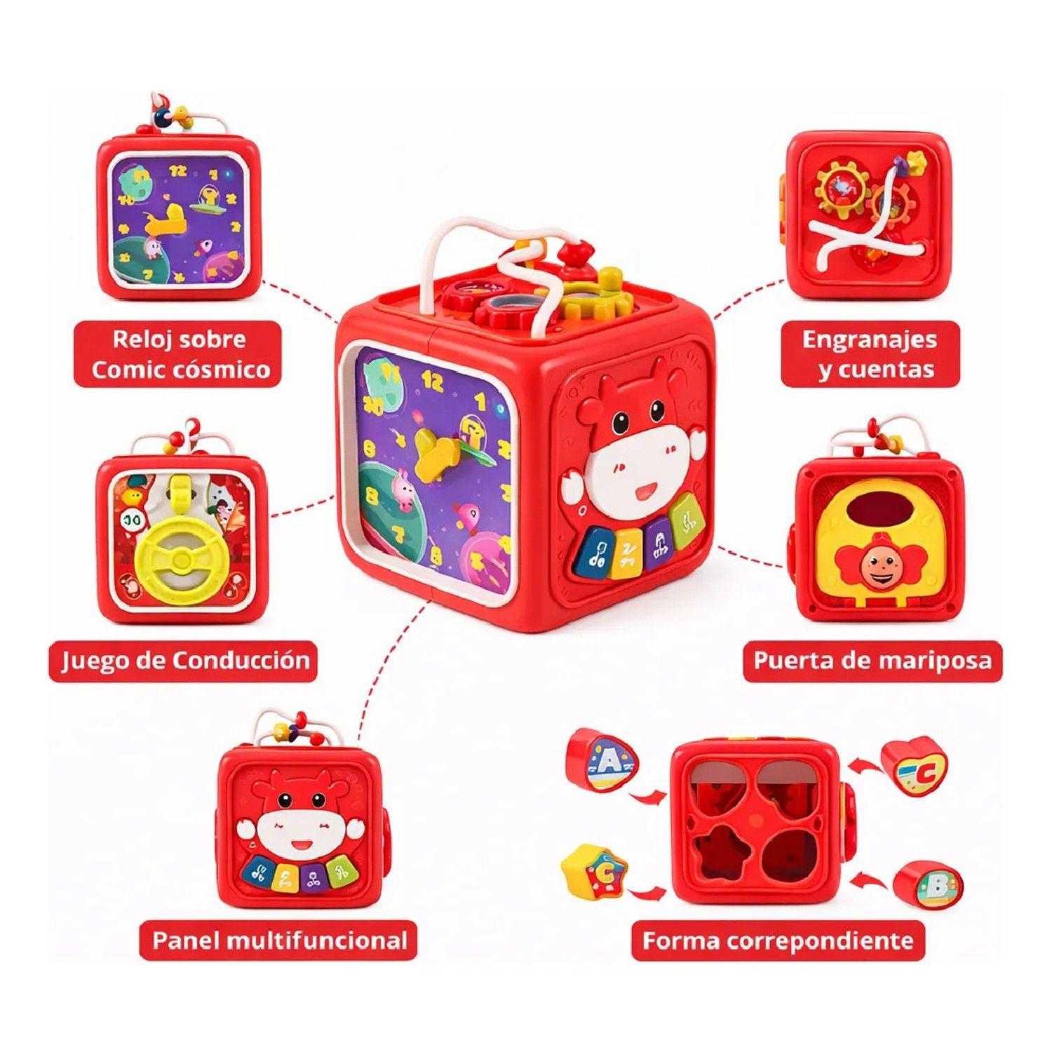 Cubo Didáctico 6 En 1 Juguete Montessori Educativo Bebe-7