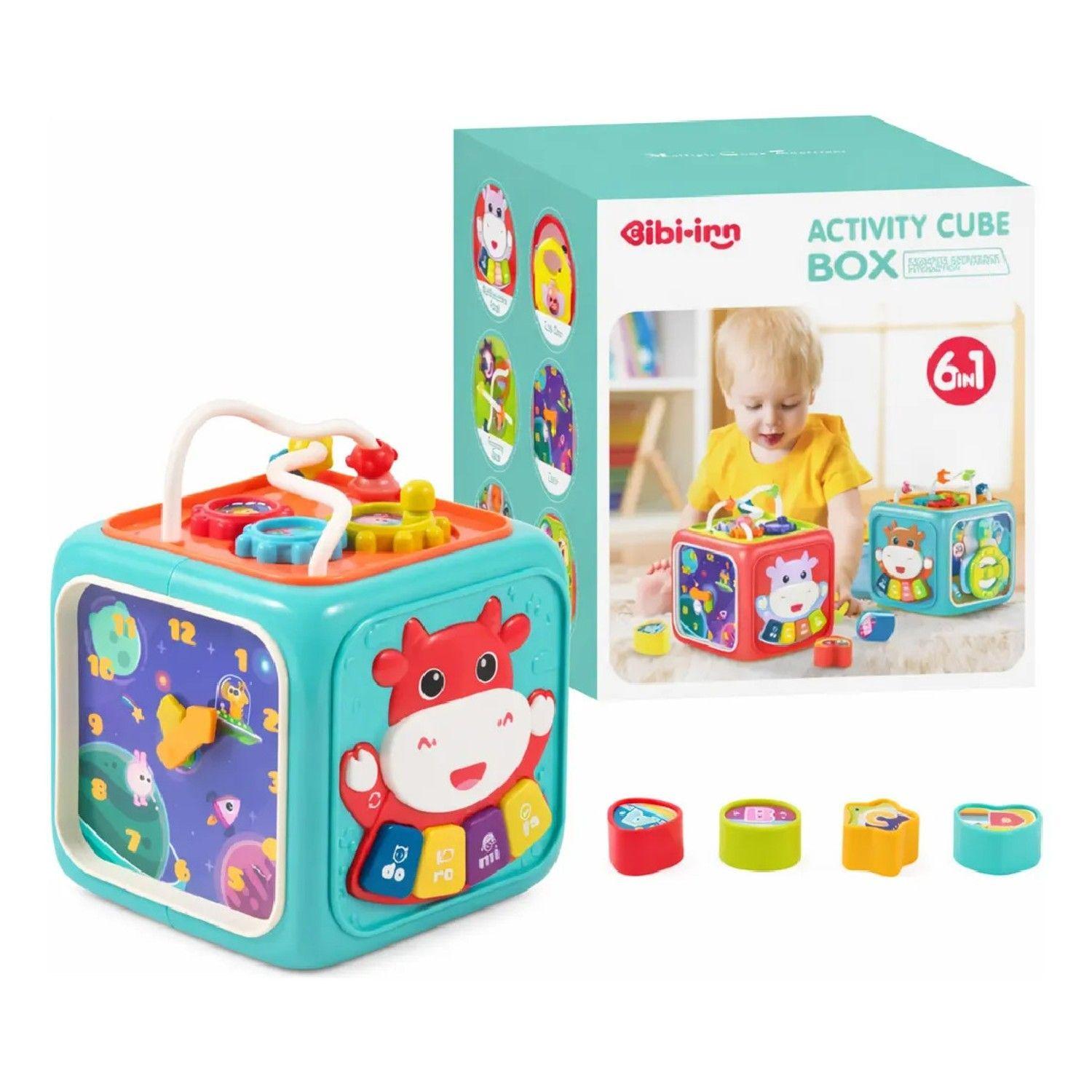 Cubo Didáctico 6 En 1 Juguete Montessori Educativo Bebe-0