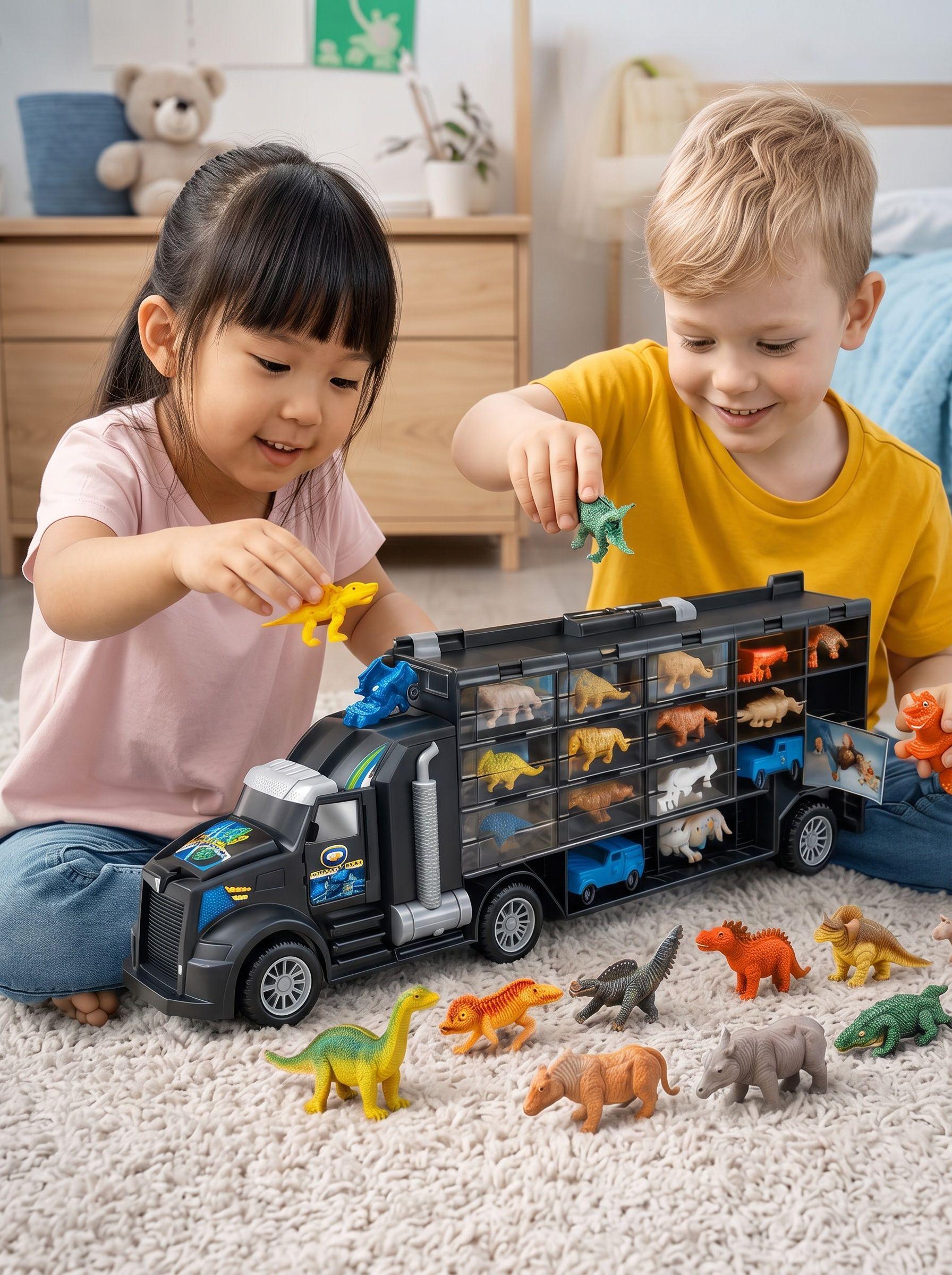 Camion Dinosaurios Y Animales Jurassic Park Juguete Niños-2
