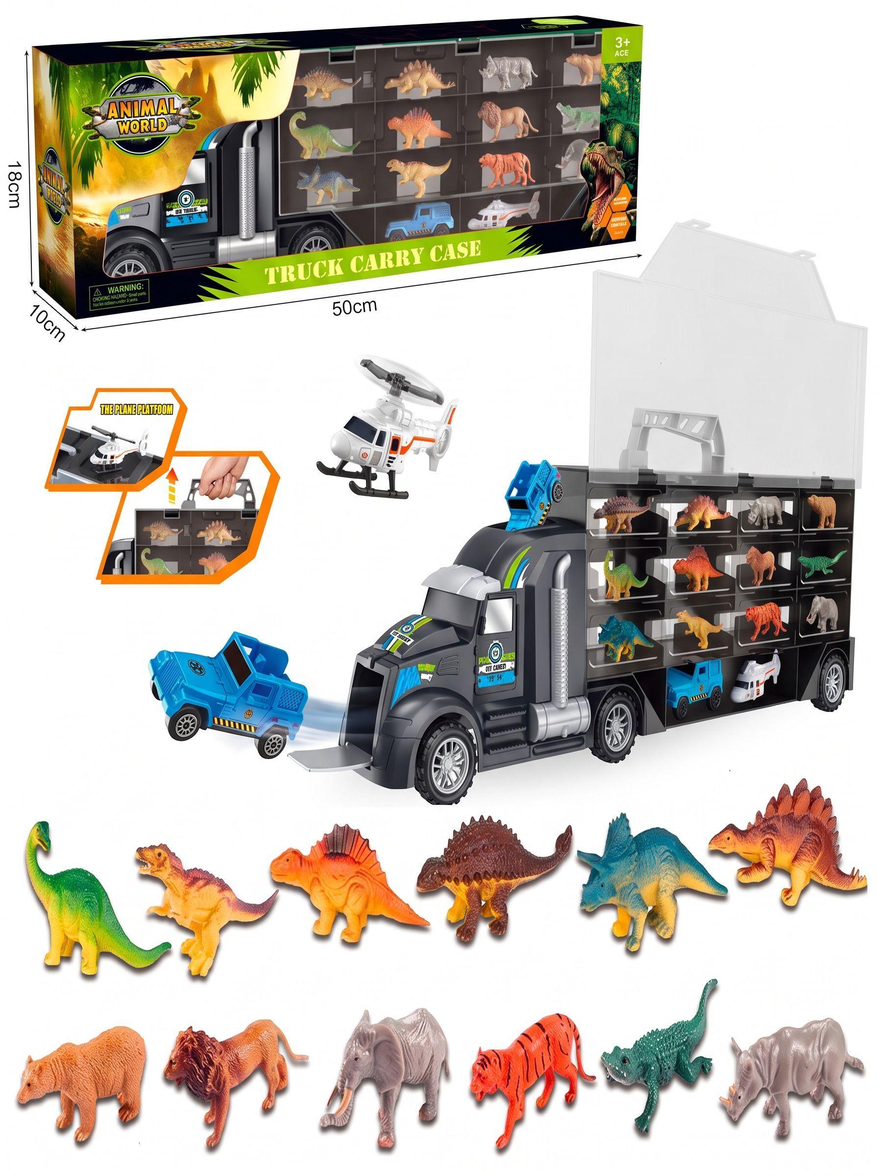 Camion Dinosaurios Y Animales Jurassic Park Juguete Niños-4