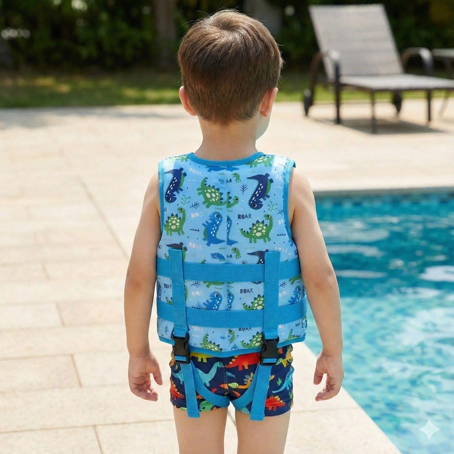 Chaleco Salvavidas Infantil Ajustable Dinosaurio -6