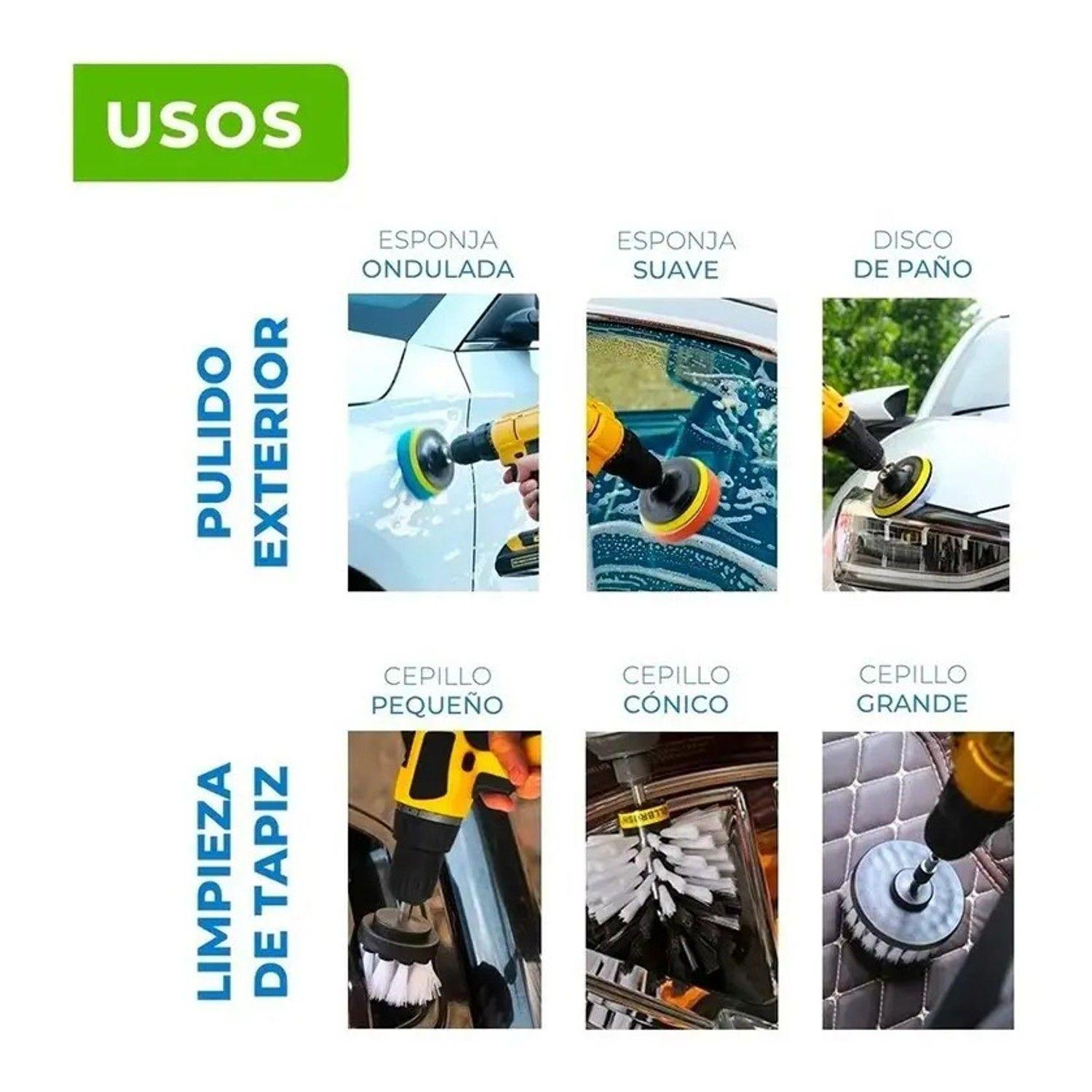 Kit 23 Piezas Pulido Pulir Esponja Limpieza Tapiz Auto-5