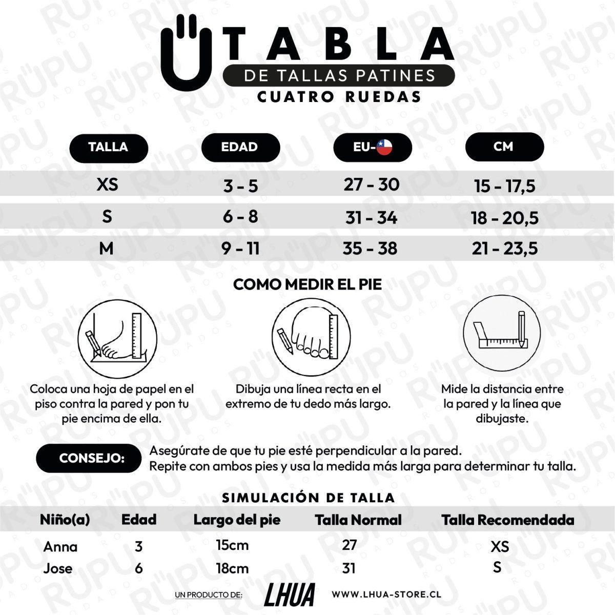 Patines 4 Ruedas Ajustable Arcoiris Para Niñas Morado-3