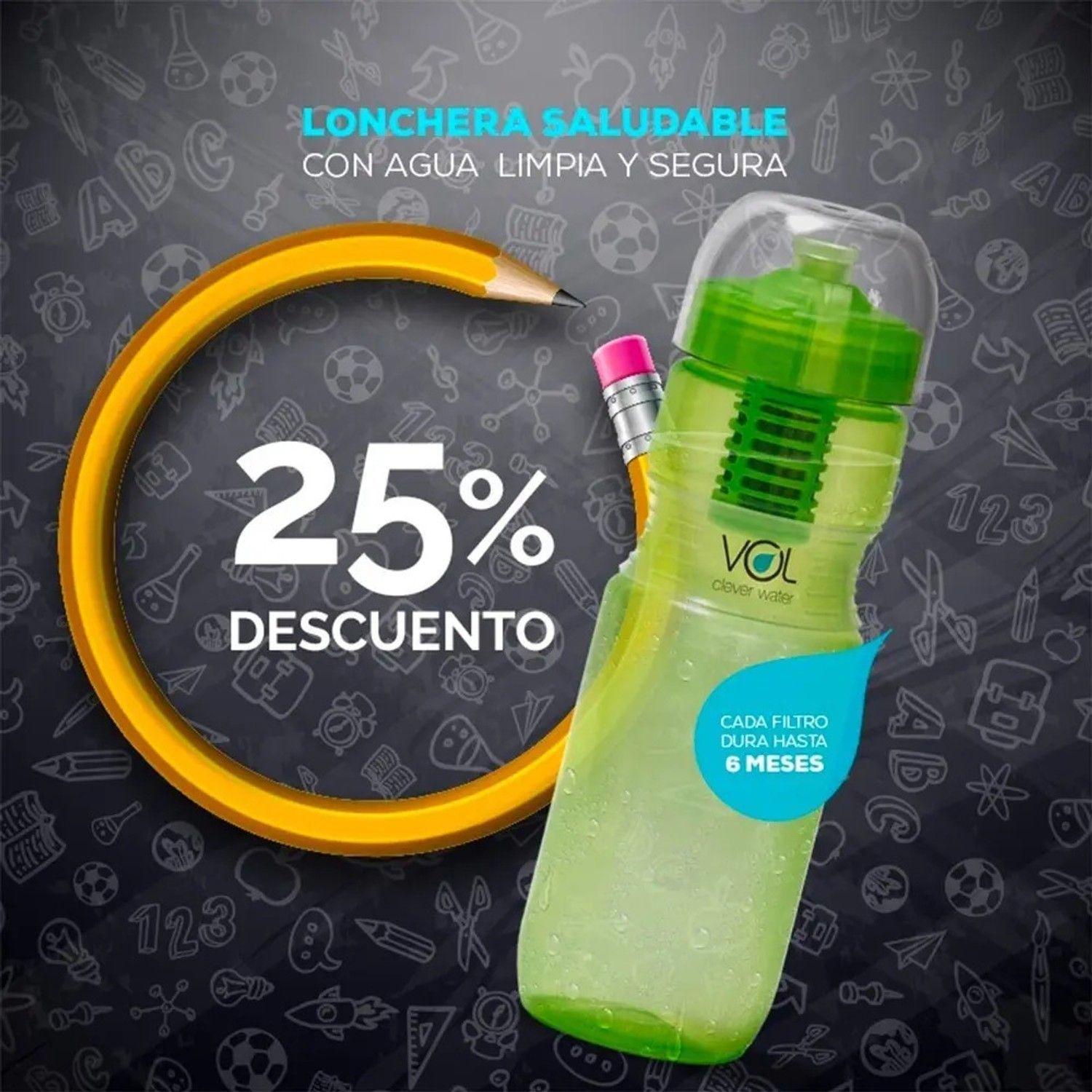 Botella De Agua Con Filtro Disruptor Vol 700ml Libre Bpa-0