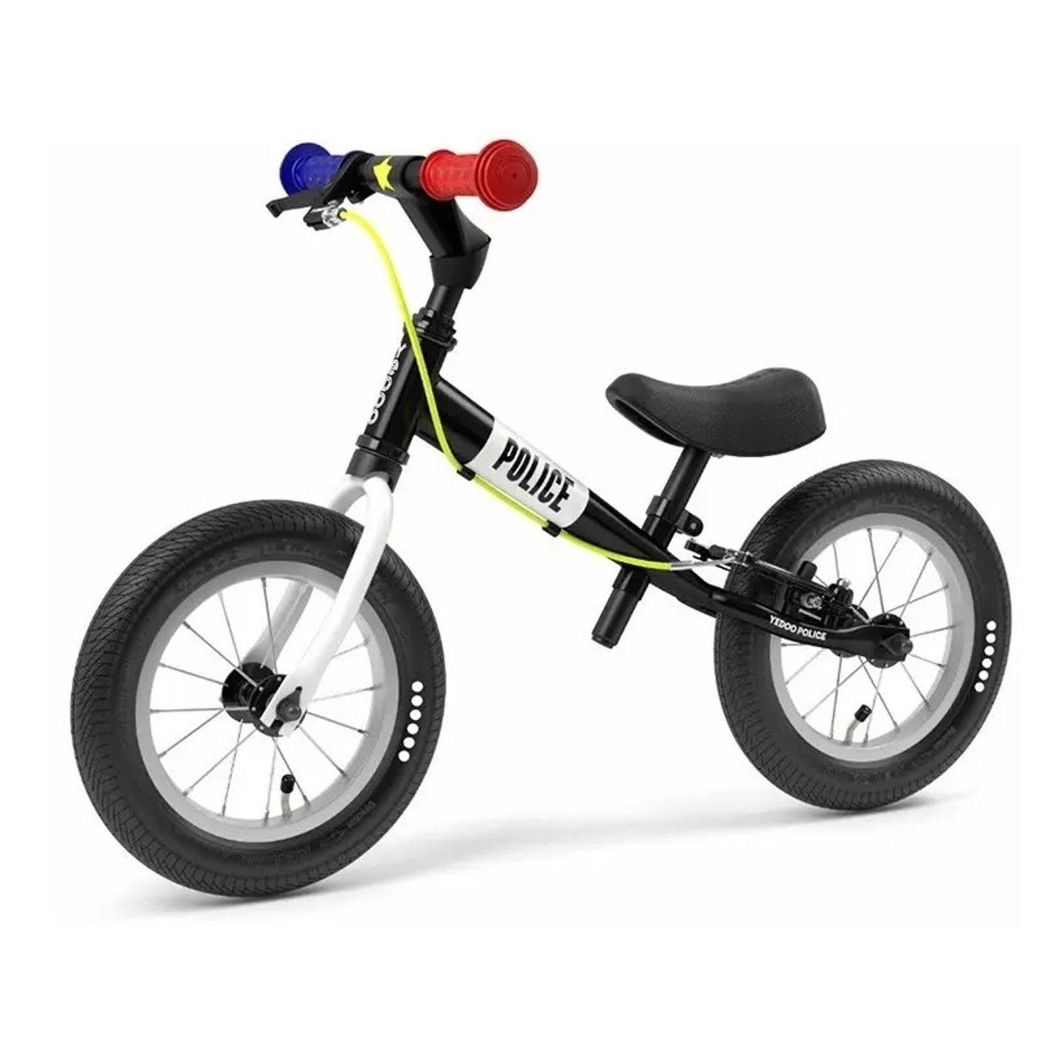 Bicicleta Aprendizaje Sin Pedales Yedoo Police Aro 12 Niños Black-3