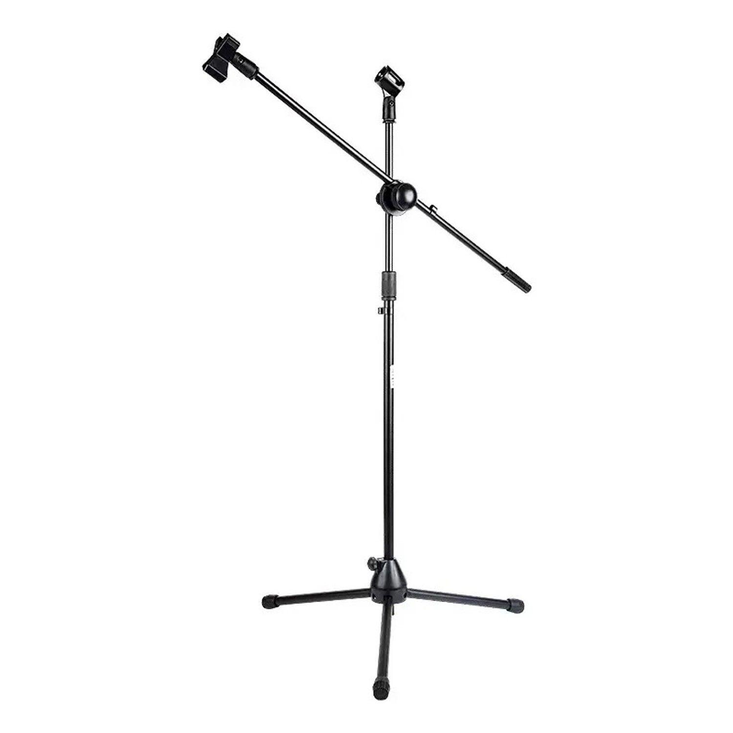 Atril Para Microfono Doble Soporte Atril Base Ajustable-5