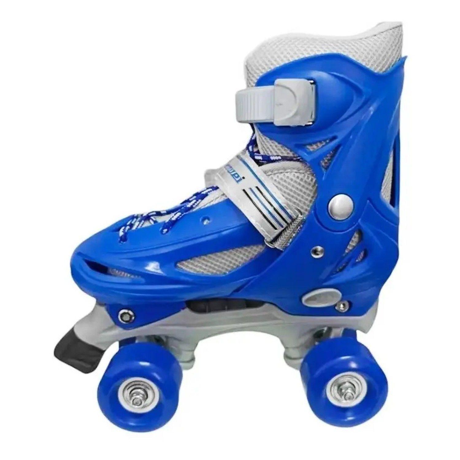 Patines 4 Ruedas Ajustable Azul Para Niños Artísticos -2