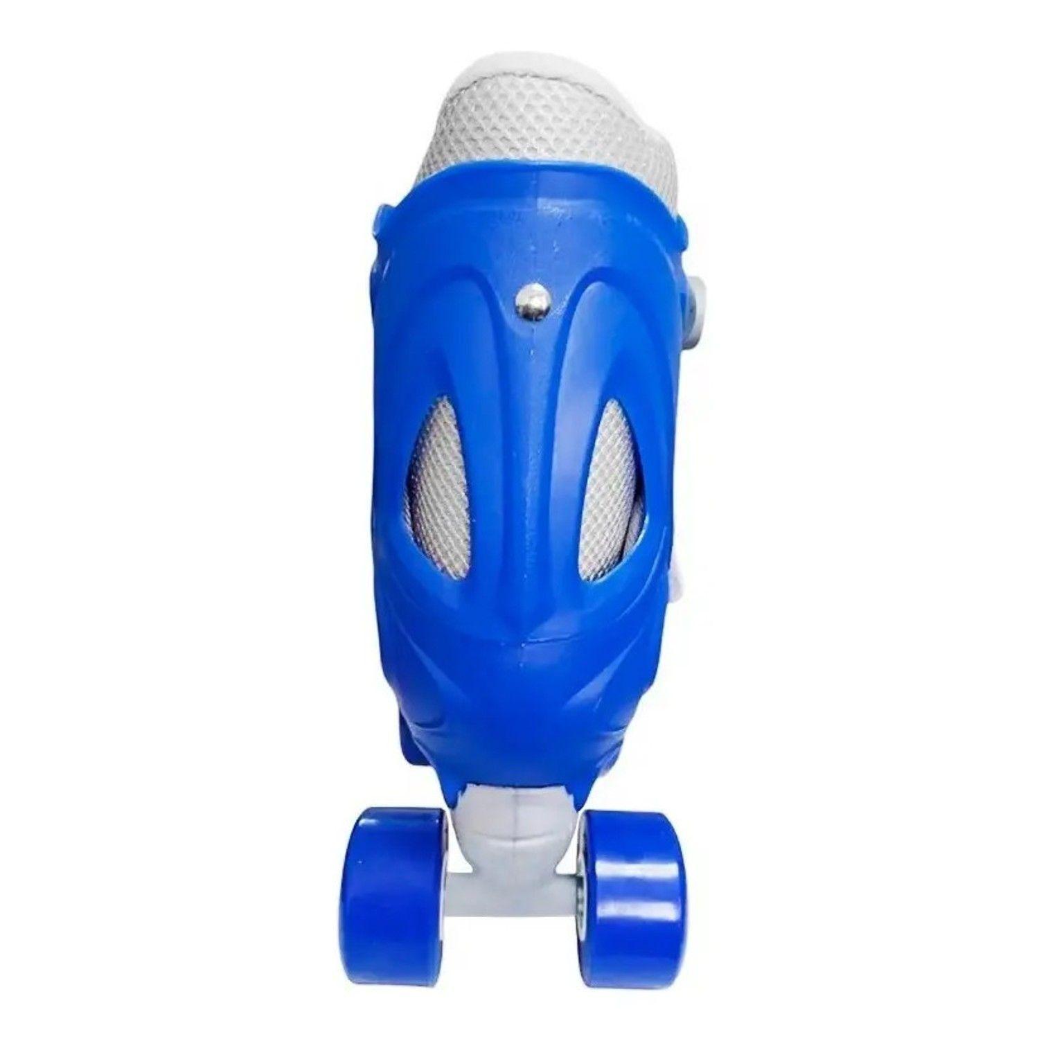 Patines 4 Ruedas Ajustable Azul Para Niños Artísticos -3