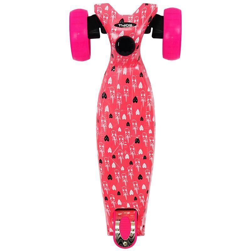 Scooter Monopatin Rupu Pink Lovely Regulable Rueda Led-2