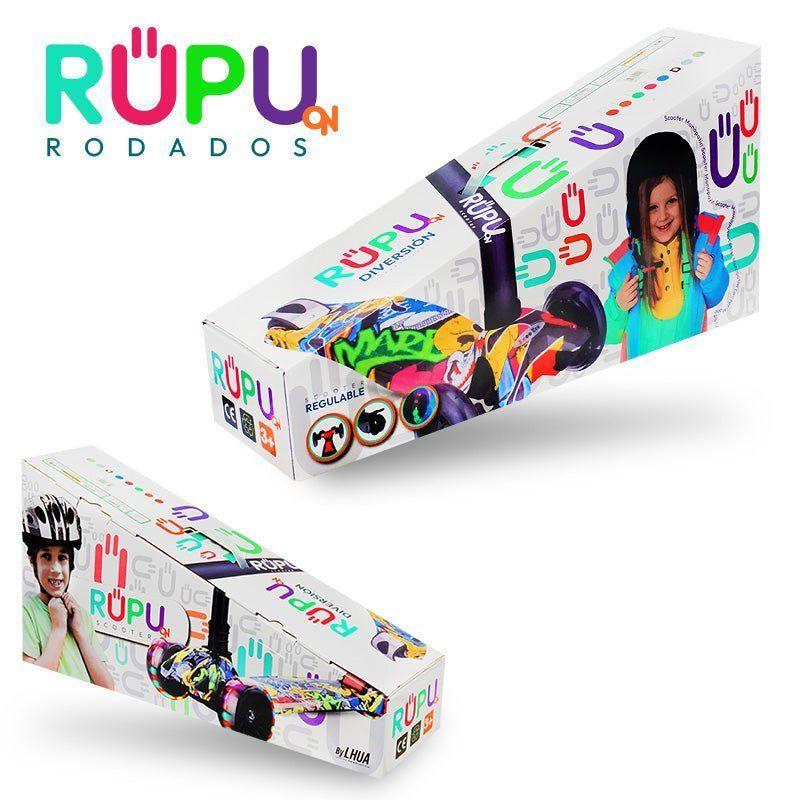 Scooter Monopatin Rupu Pink Lovely Regulable Rueda Led-5