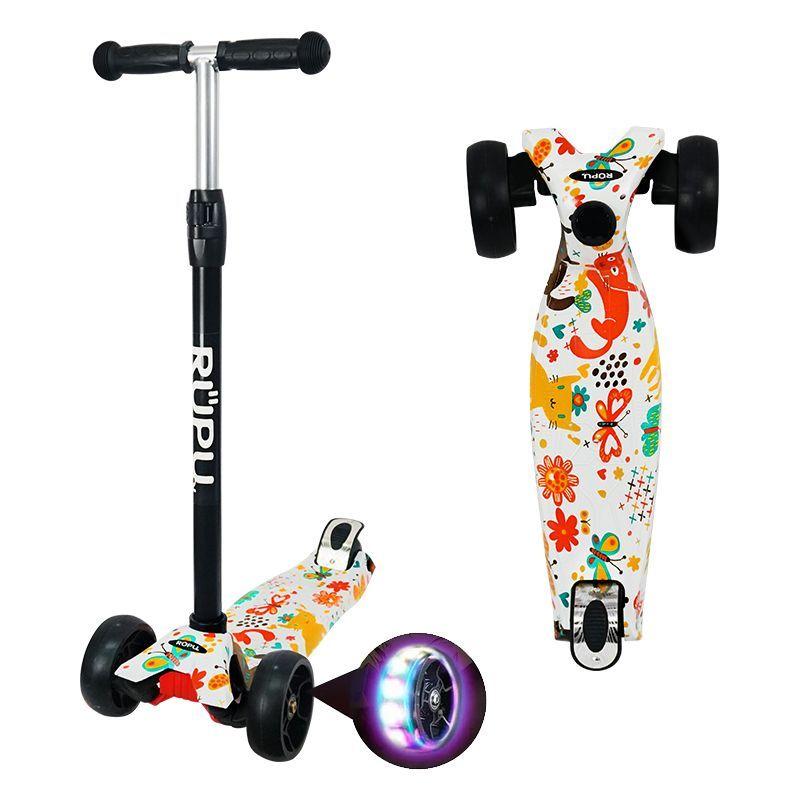 Scooter Monopatin Rupu Regulable Gatito Spring Cat Rueda Led-0