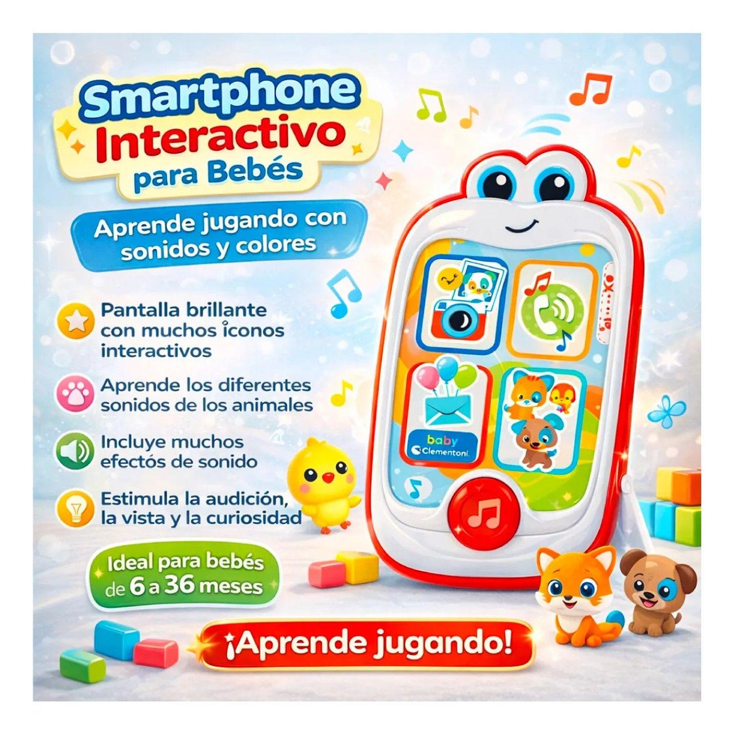 Teléfono Inteligente Juguete Bebé Sonidos Baby Clementoni-2