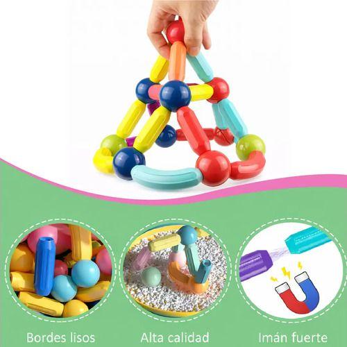 Bloques Magnéticos Sticks Construcción 42 Pcs Juguete Niños 42 Magnetic Multicolor-2