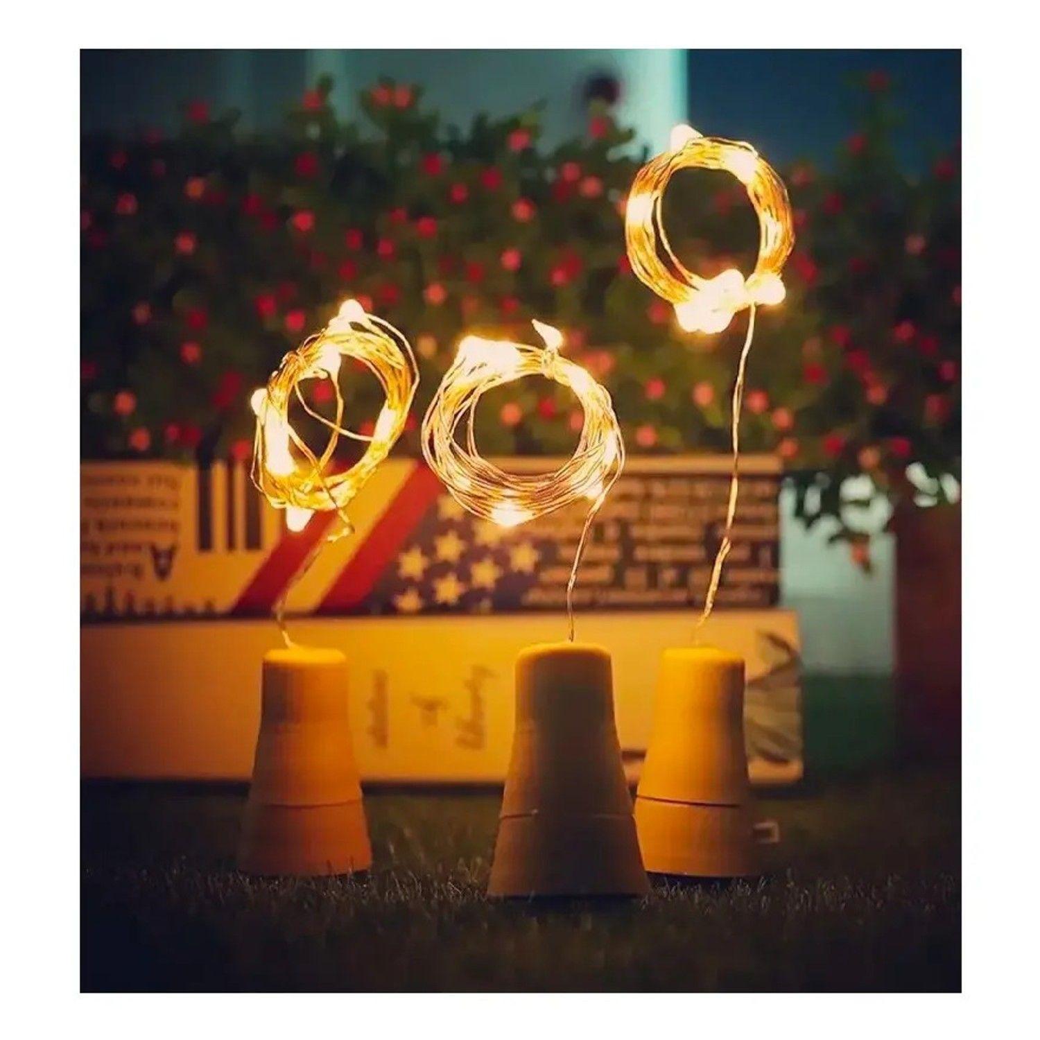 Luces Corcho Micro Led Hada Alambre Boda Deco Calido / Lhua-3