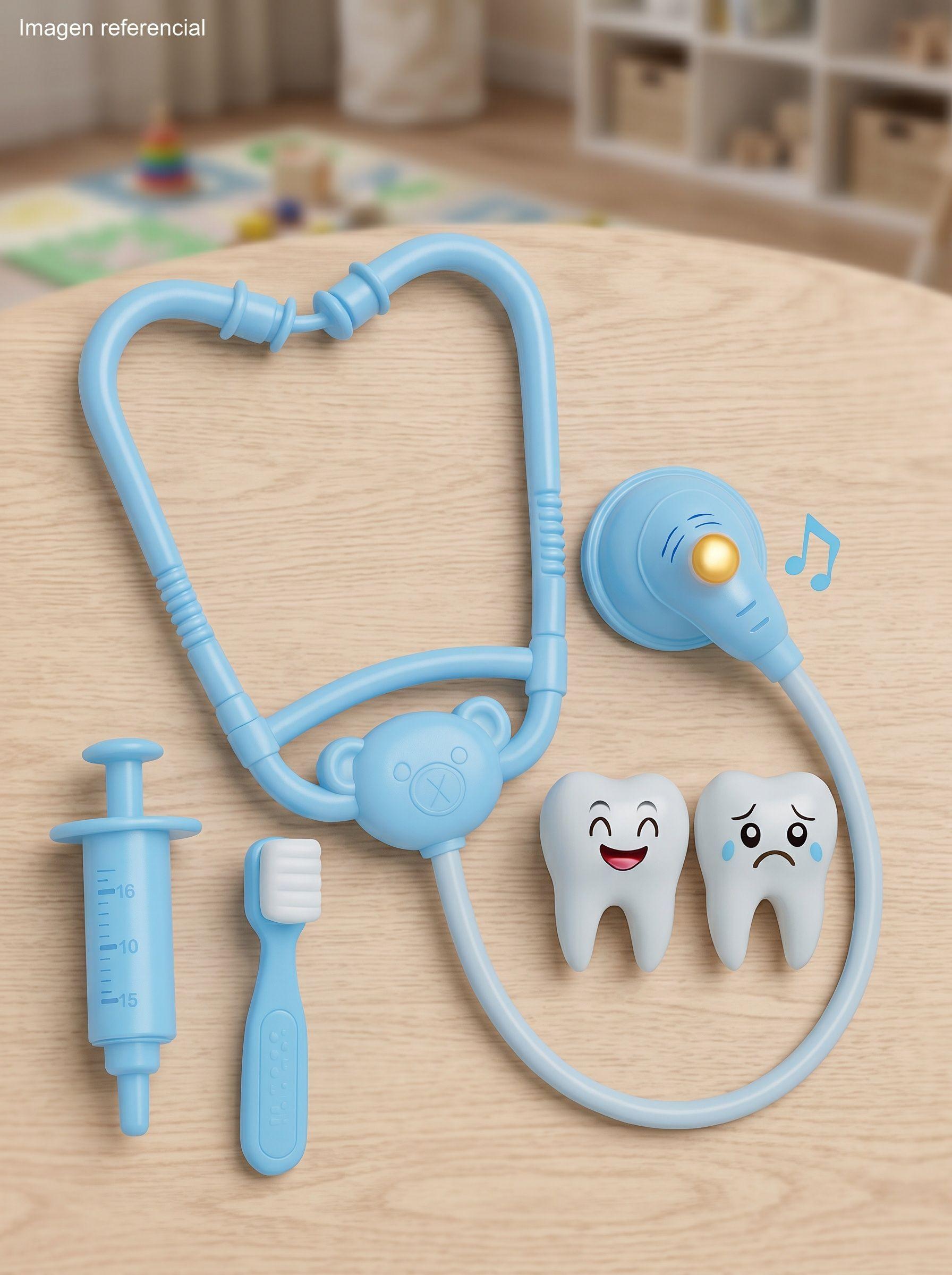 Set Doctor Juguete 75 Piezas Azul Maletín Médico Juego Niños Azul-3