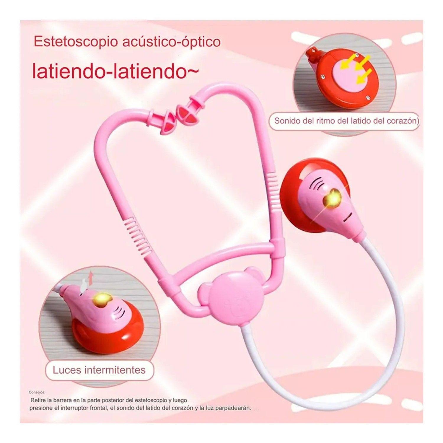 Set Doctor Juguete 75 Piezas Rosado Maletín Médico Niños Rosado-3