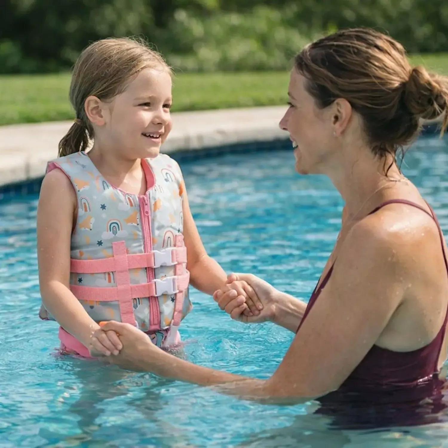 Chaleco Salvavidas Infantil Ajustable Rainbow Pool24k Verano-7