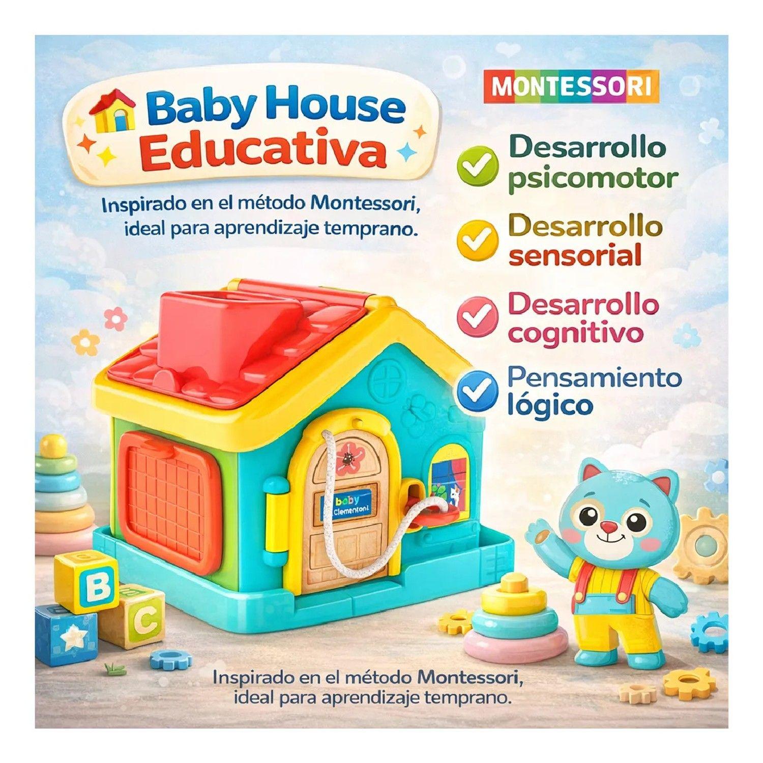 Casa Didáctica Montessori Bebe Interactivo Baby Clementori-2