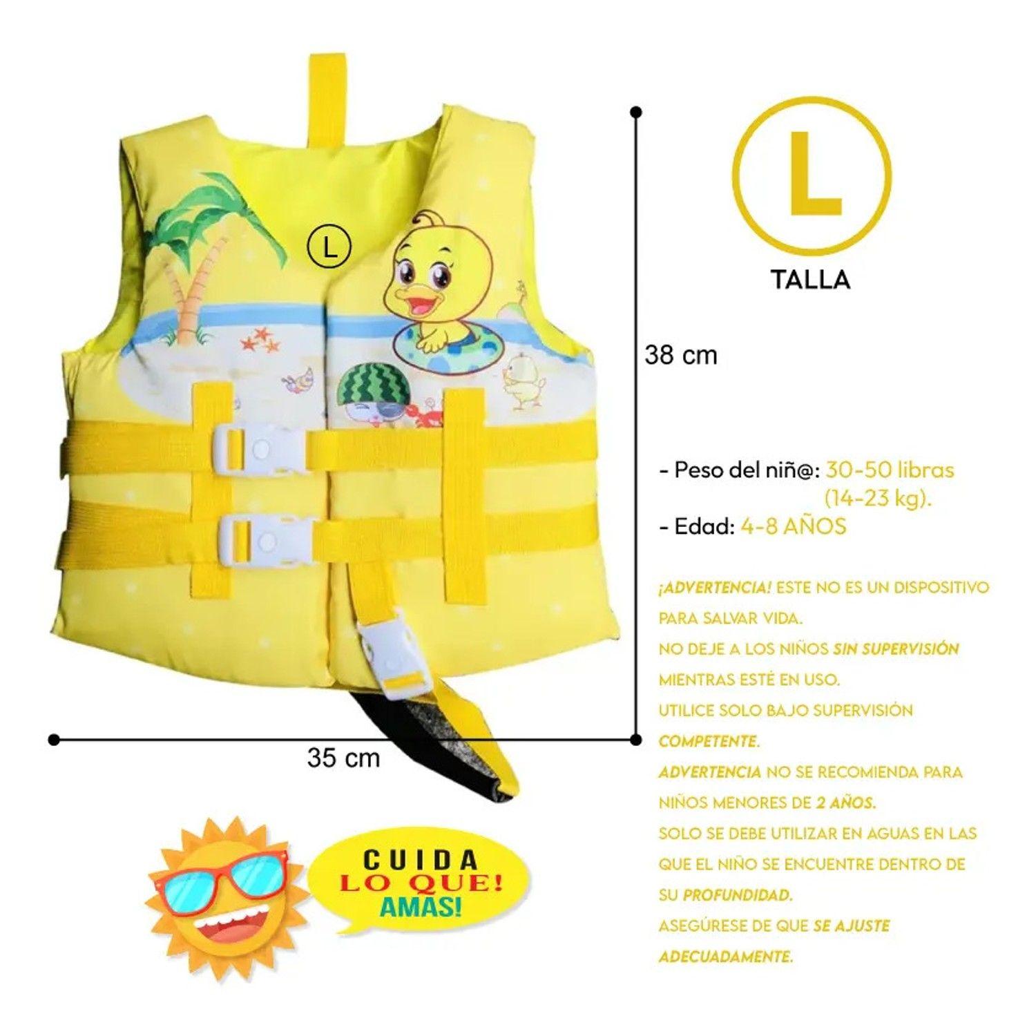 Chaleco Flotador Niños Patito Natación Seguridad Piscina-3