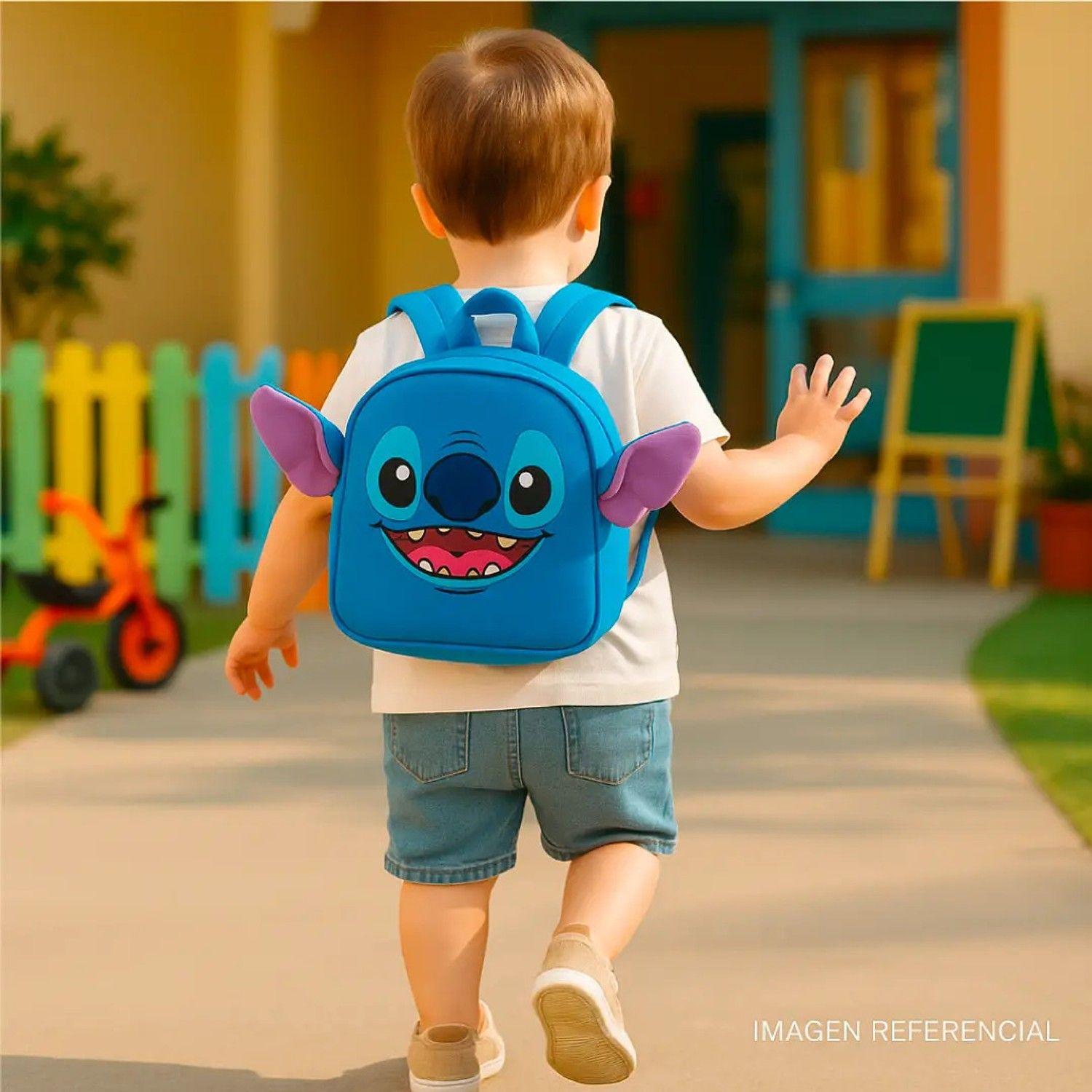 Mochila Infantil Stitch Disney Con Correa Seguridad Niños-3