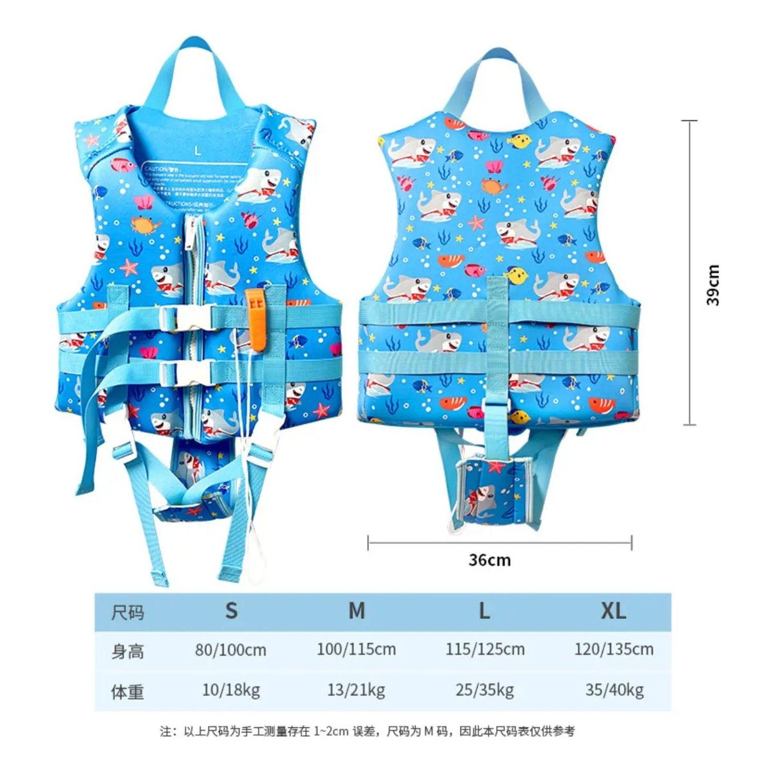 Chaleco Salvavidas Infantil Ajustable Tiburon Pool24k-2