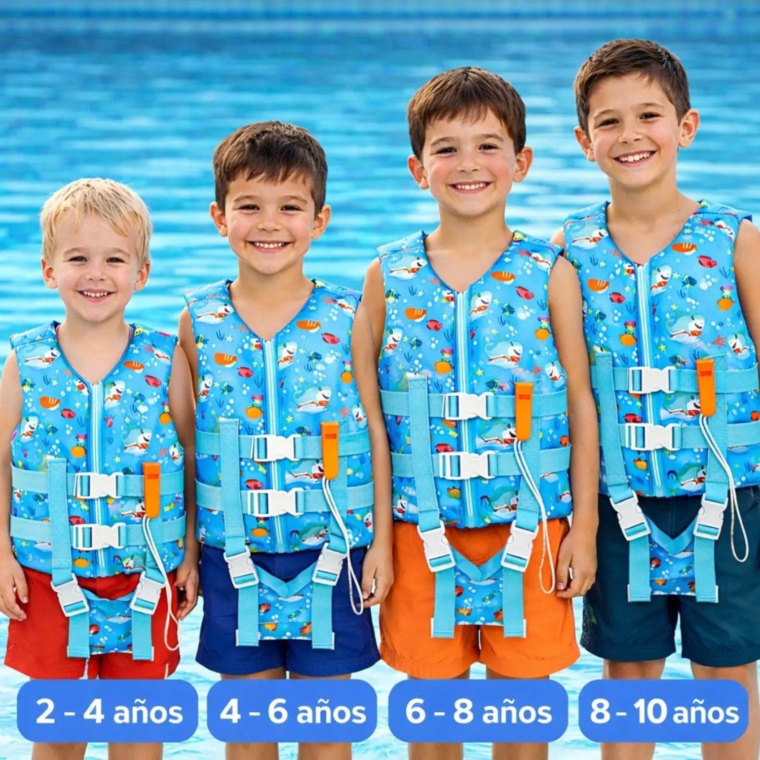 Chaleco Salvavidas Infantil Ajustable Tiburon Pool24k-3