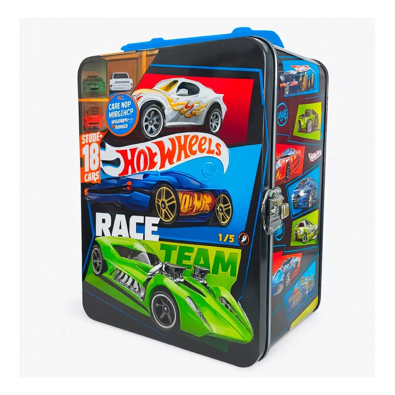 Caja Hot Wheels Guarda 18 Autos Estuche Metálico Juguete-4