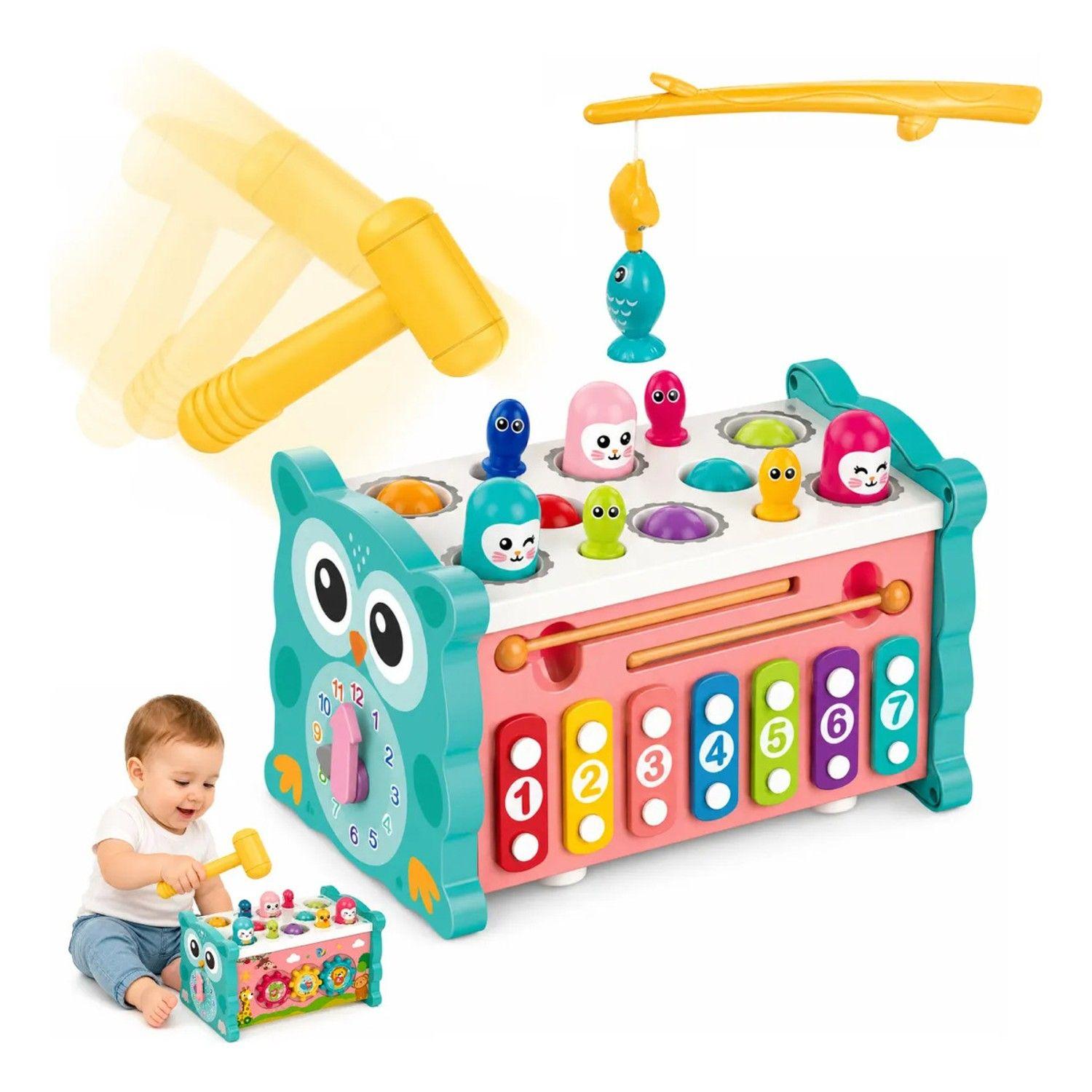 Juguete Didáctico 8 En 1 Educativo Bebes Niños Montessori Celeste-0