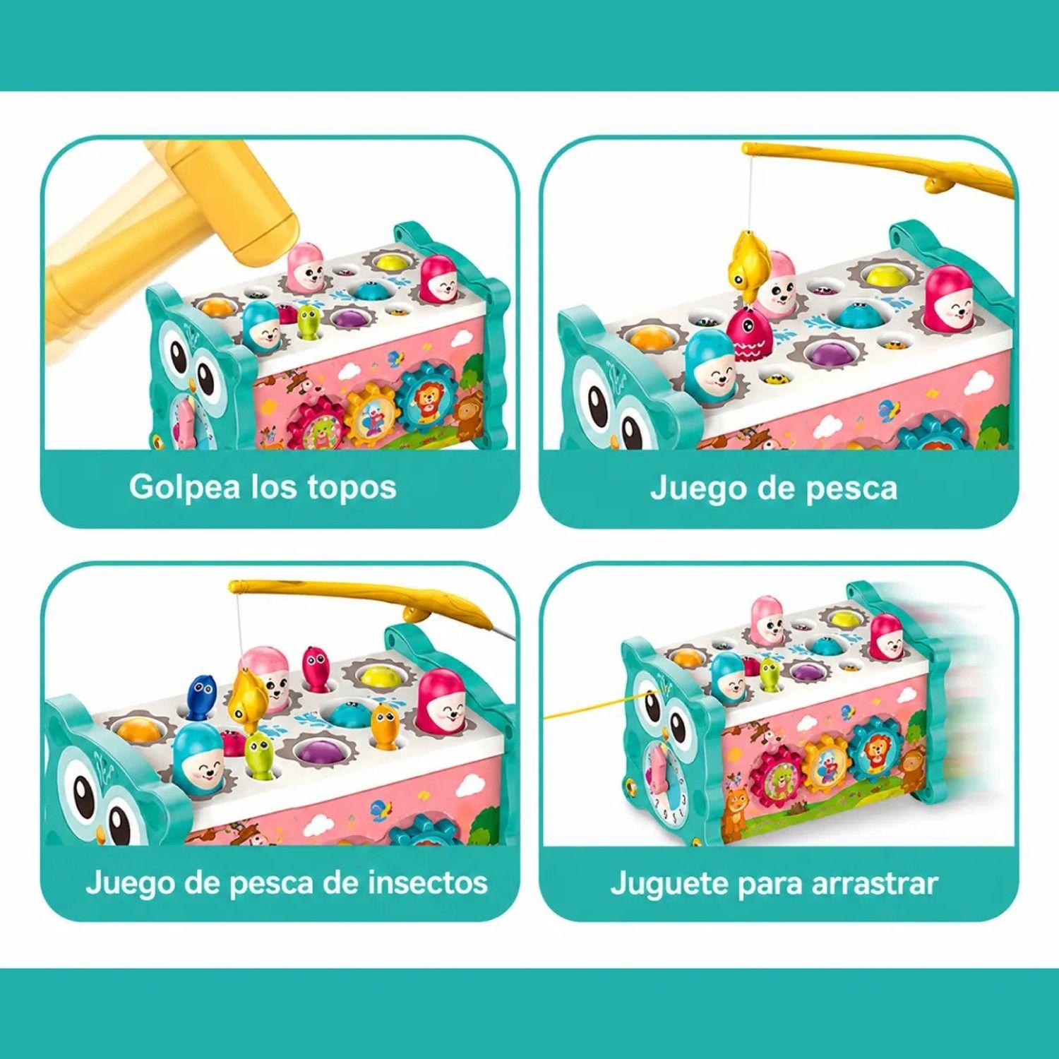 Juguete Didáctico 8 En 1 Educativo Bebes Niños Montessori Celeste-4