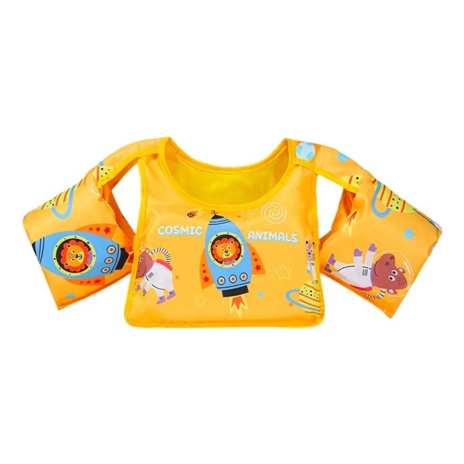Chaleco Flotador Cohete Leon Niños 4 A 8 Años Piscina Verano-0