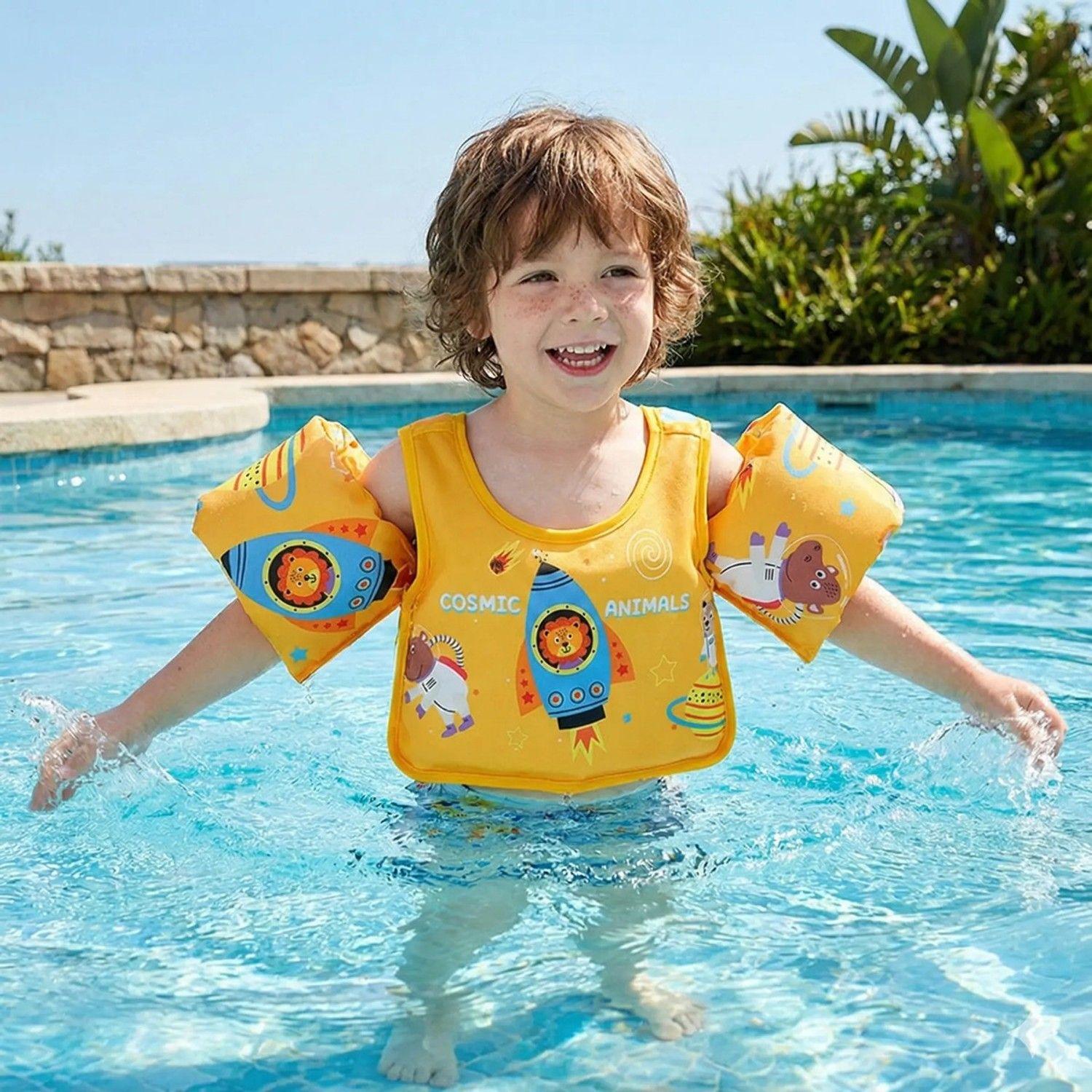Chaleco Flotador Cohete Leon Niños 4 A 8 Años Piscina Verano-1