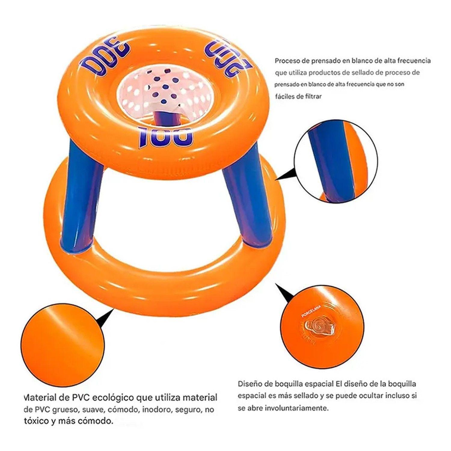 Juego Inflable Aro Basquet Pelota Piscina Niños Pool24k-5