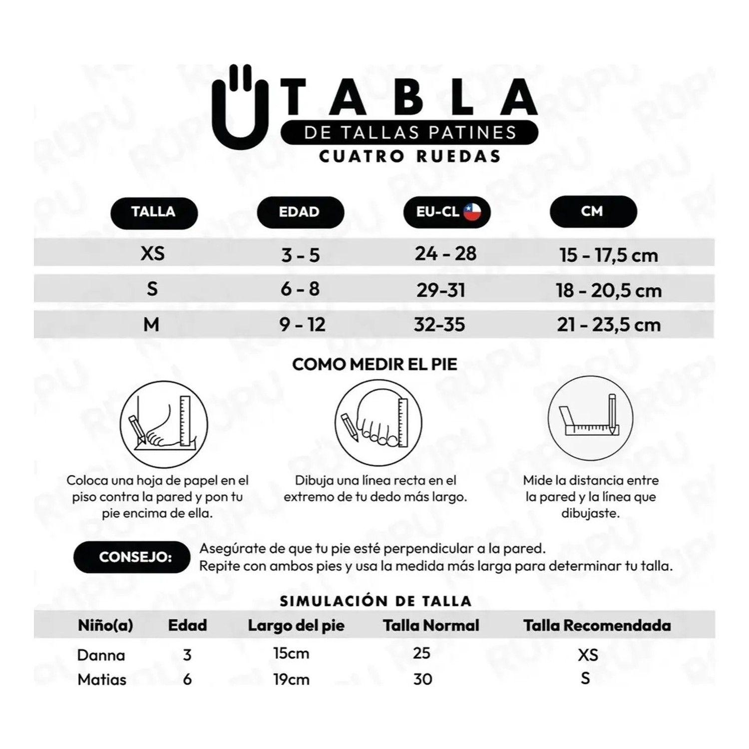 Patines 4 Ruedas Led Rupu Niñas Ajustable Sirena Aquapink-3
