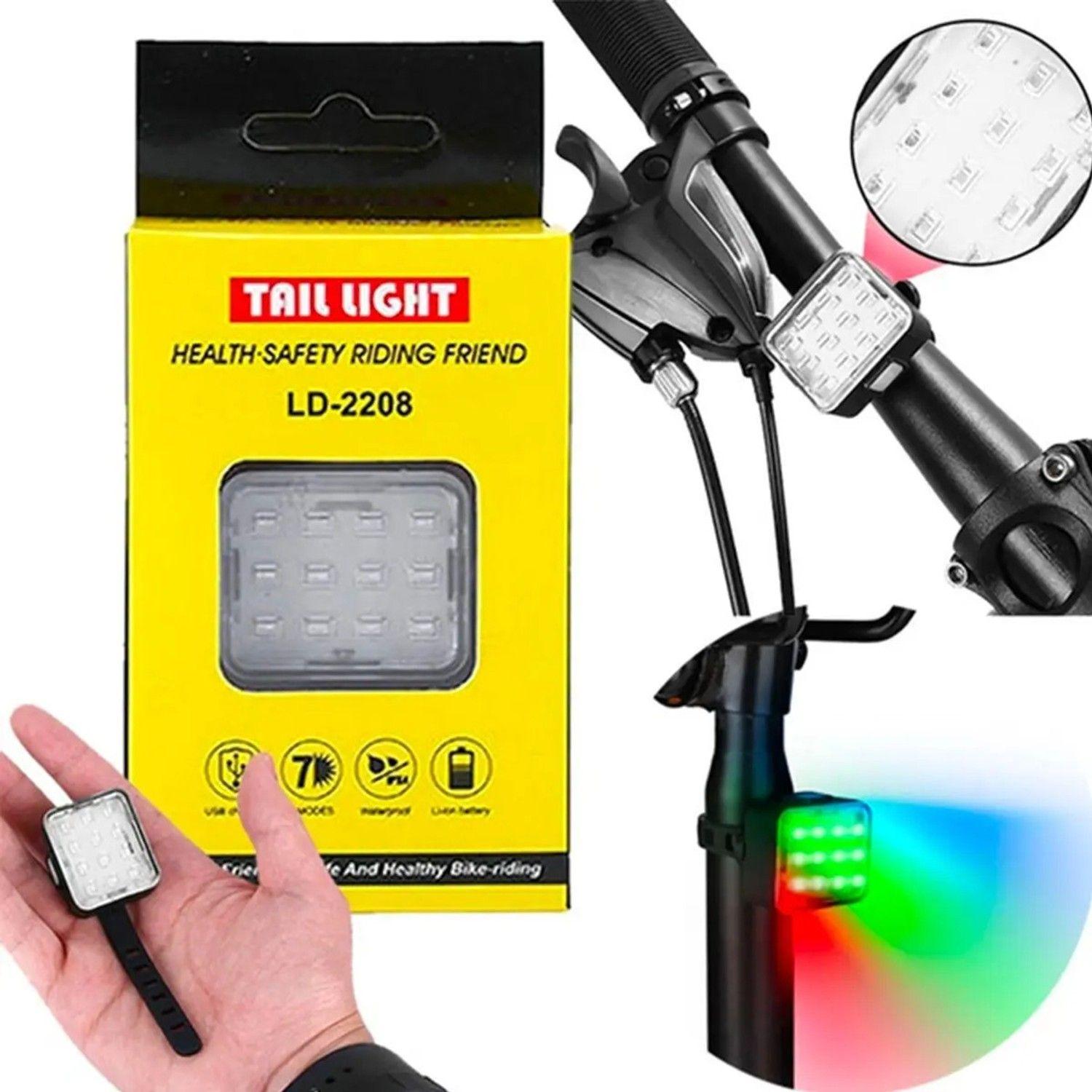 Luz Led Para Bicicleta Ld-228 Recargable Usb Ipx4-1
