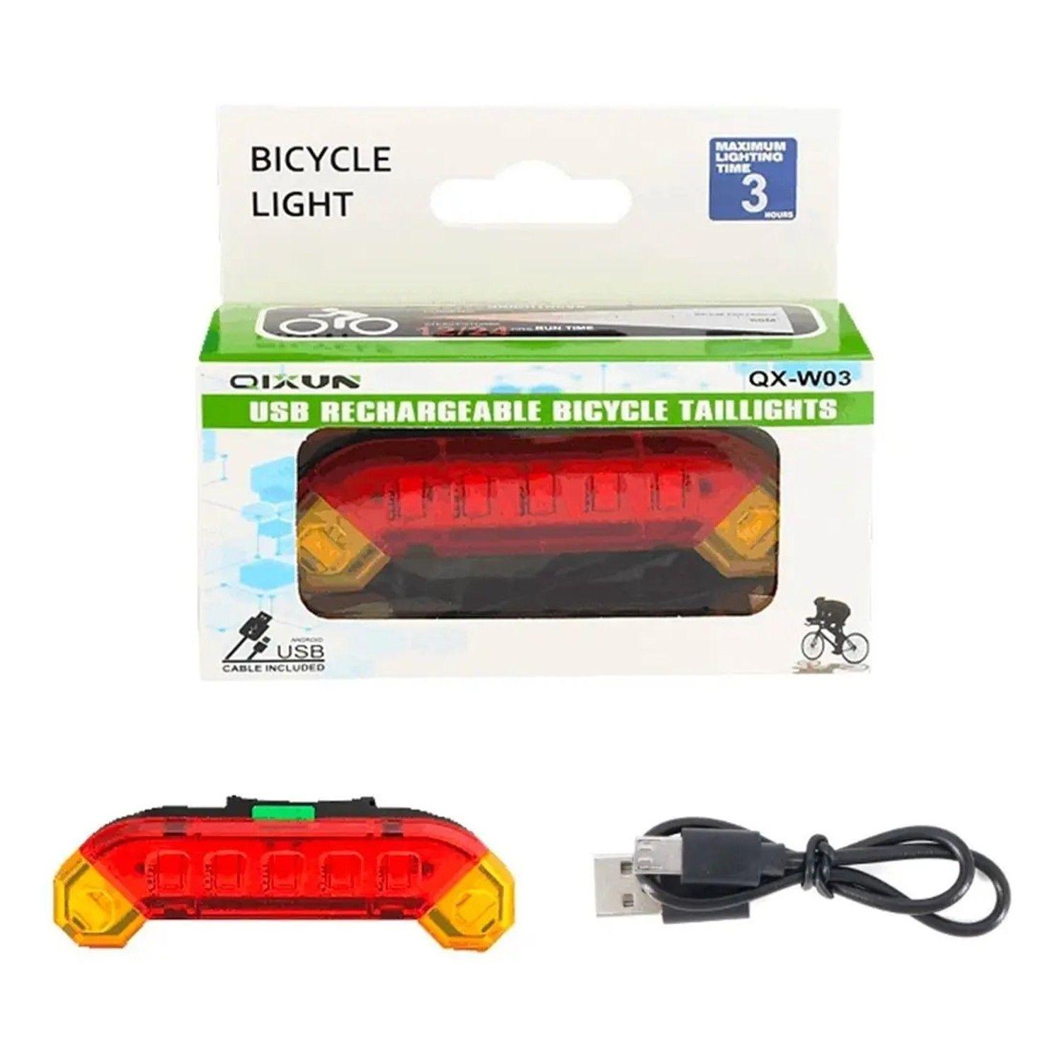 Luz Led Para Bicicleta Ld-228 Trasera Recargable Usb Ipx6-3
