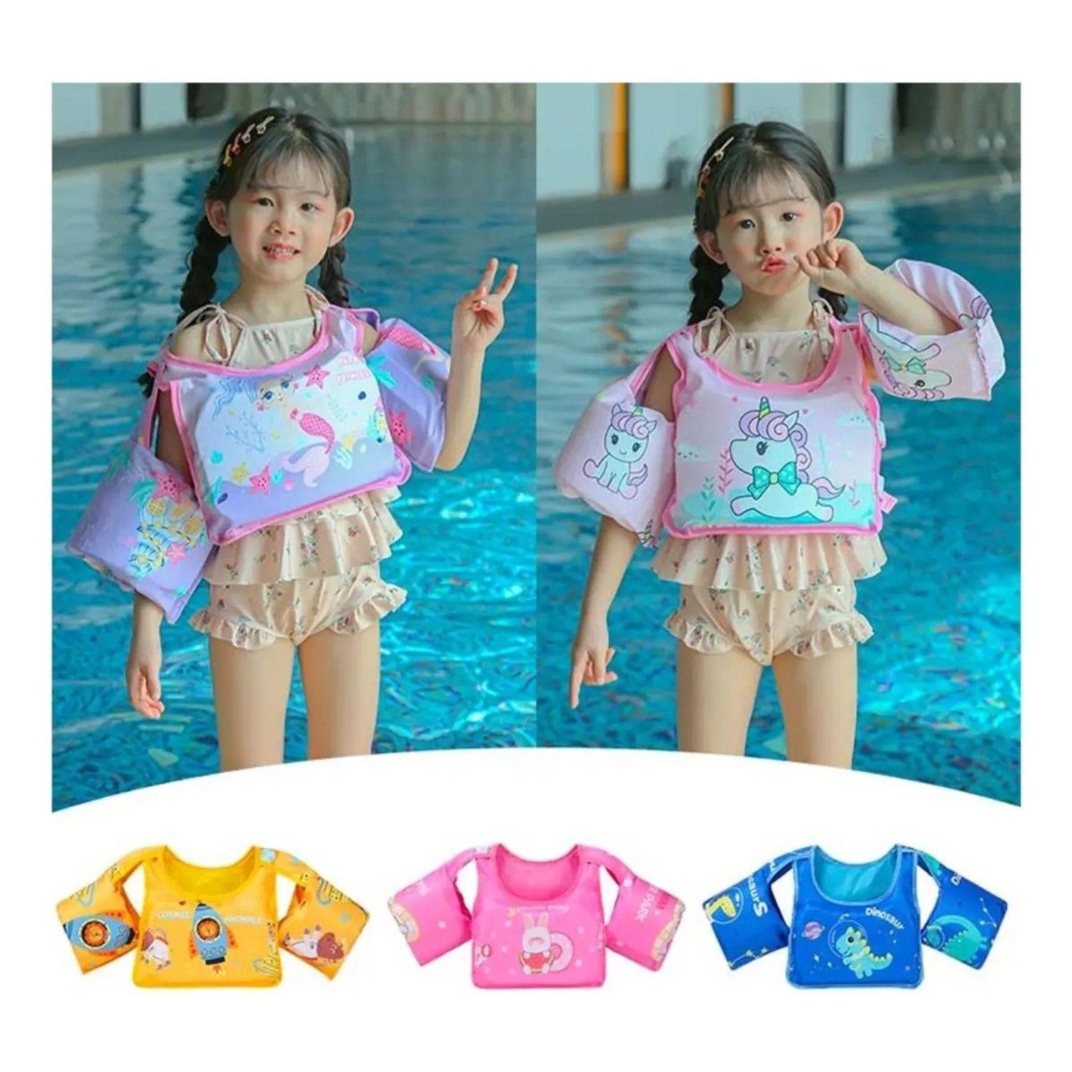 Chaleco Flotador Sirenita Niñas 4 A 8 Años Piscina Verano-3