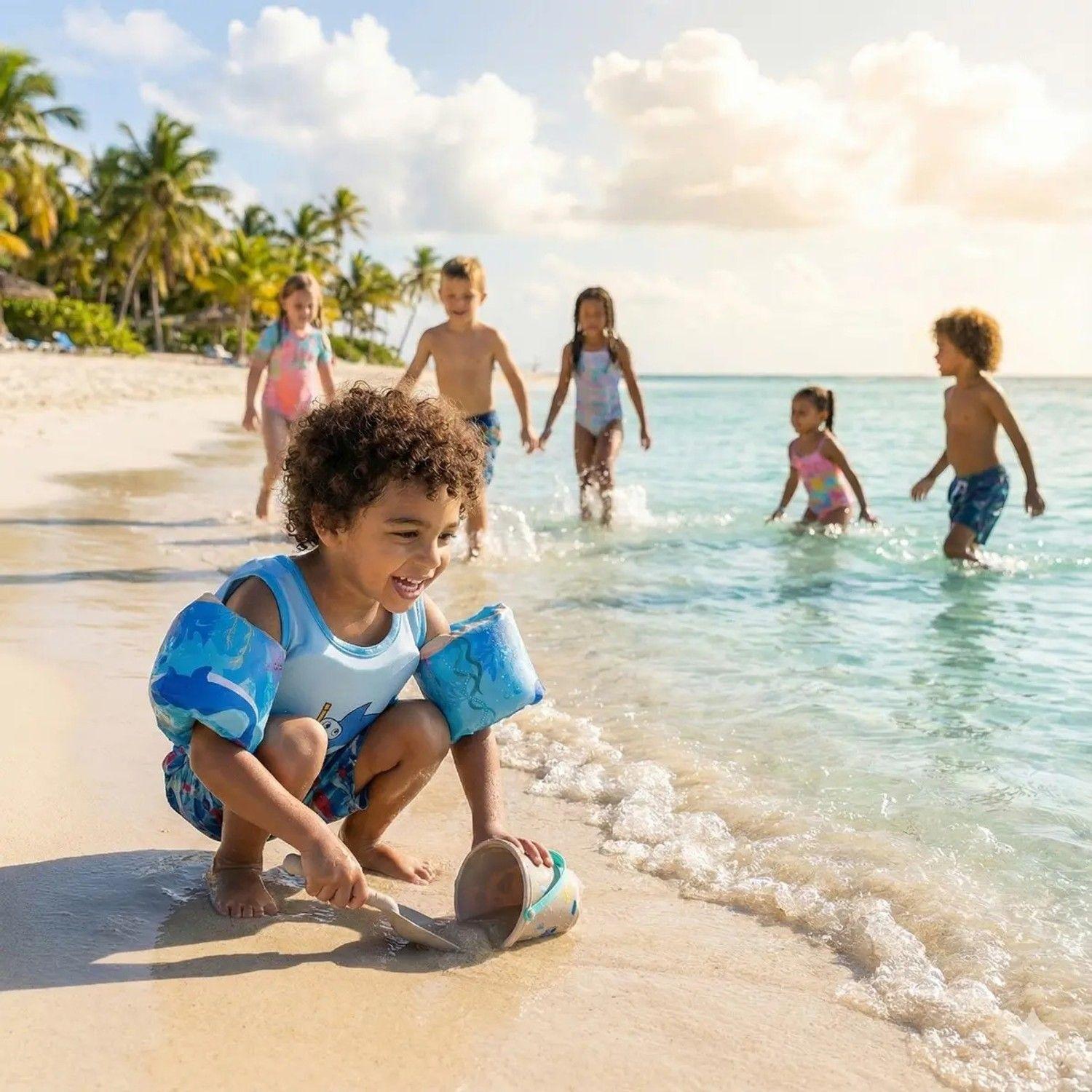 Chaleco Flotador Tiburon Niños 4 A 8 Años Playa Verano-3