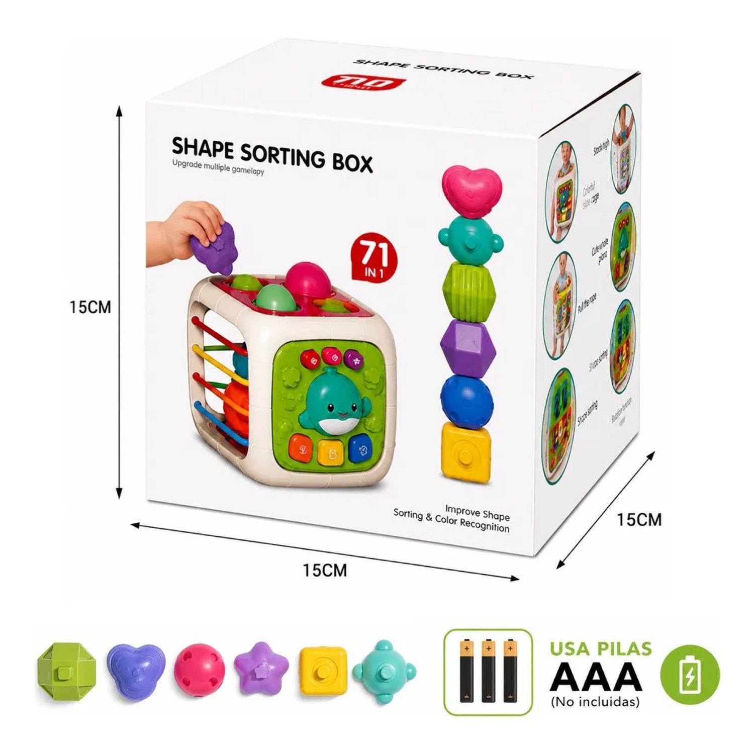 Juguete Cubo Didáctico Musical 7 en 1 Montesori Educativo Bebe-2