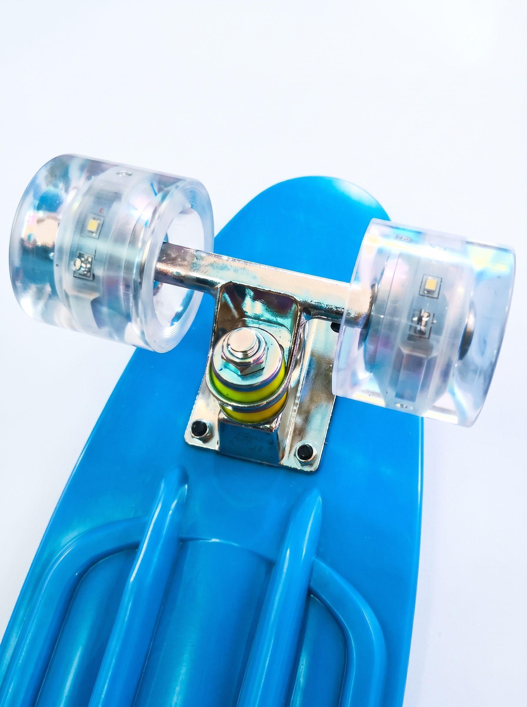 Skate Penny Patineta Celeste Ruedas Led Niños / Lhua Store Colores-3