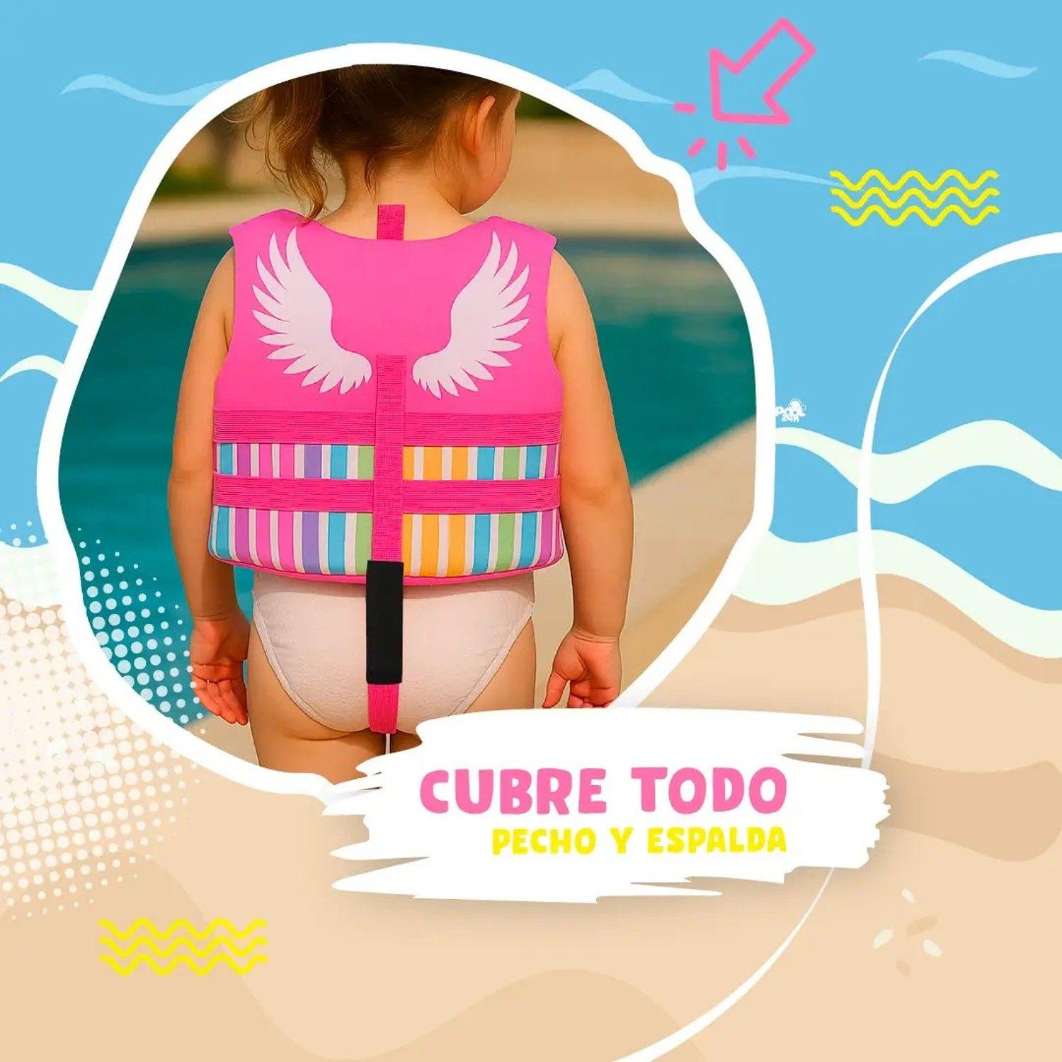 Chaleco Flotador Niñas Unicornio Natación Seguridad Piscina-5