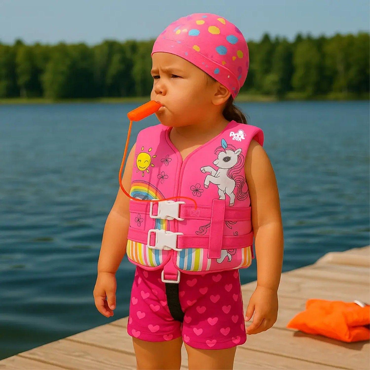 Chaleco Flotador Niñas Unicornio Natación Seguridad Piscina-6