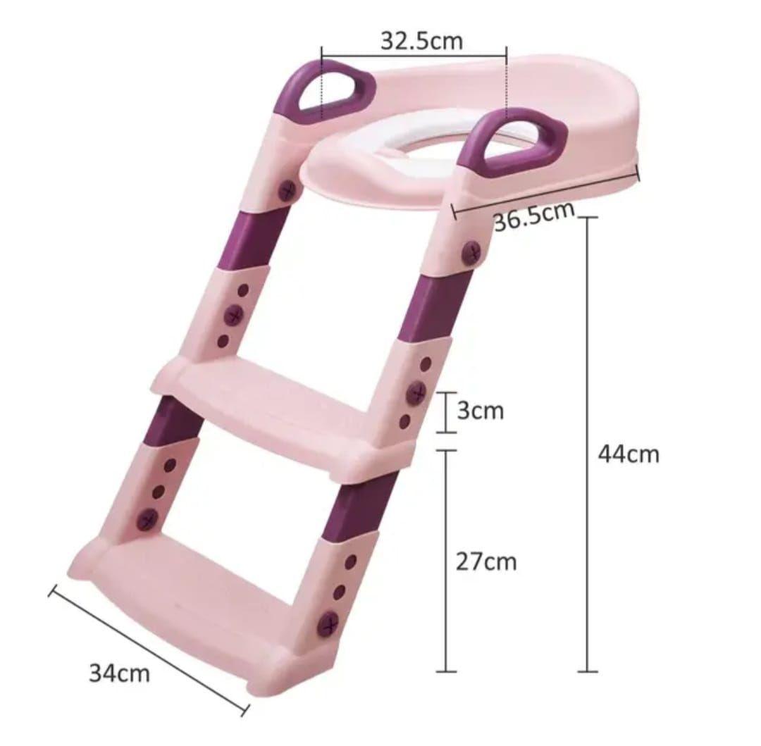 Asiento Adaptador Escalera Inodoro Wc Para Niños Acolchado-3
