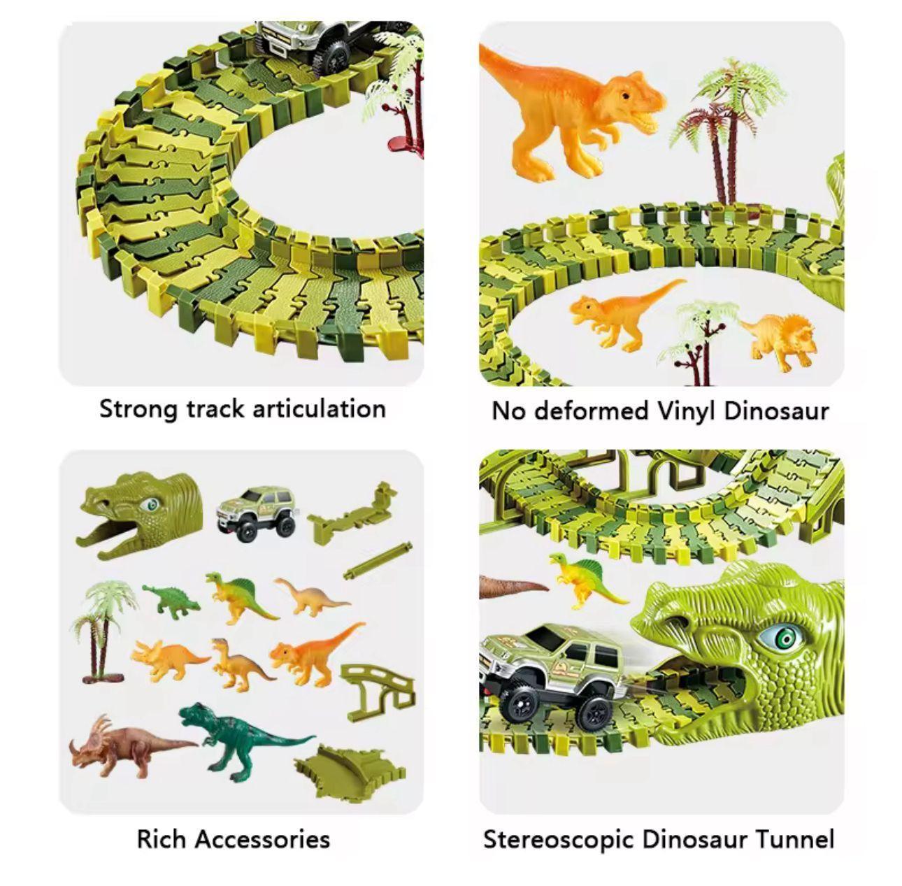 Pista Auto Dinosaurio Flexible Armable Ni os 240pzs-2