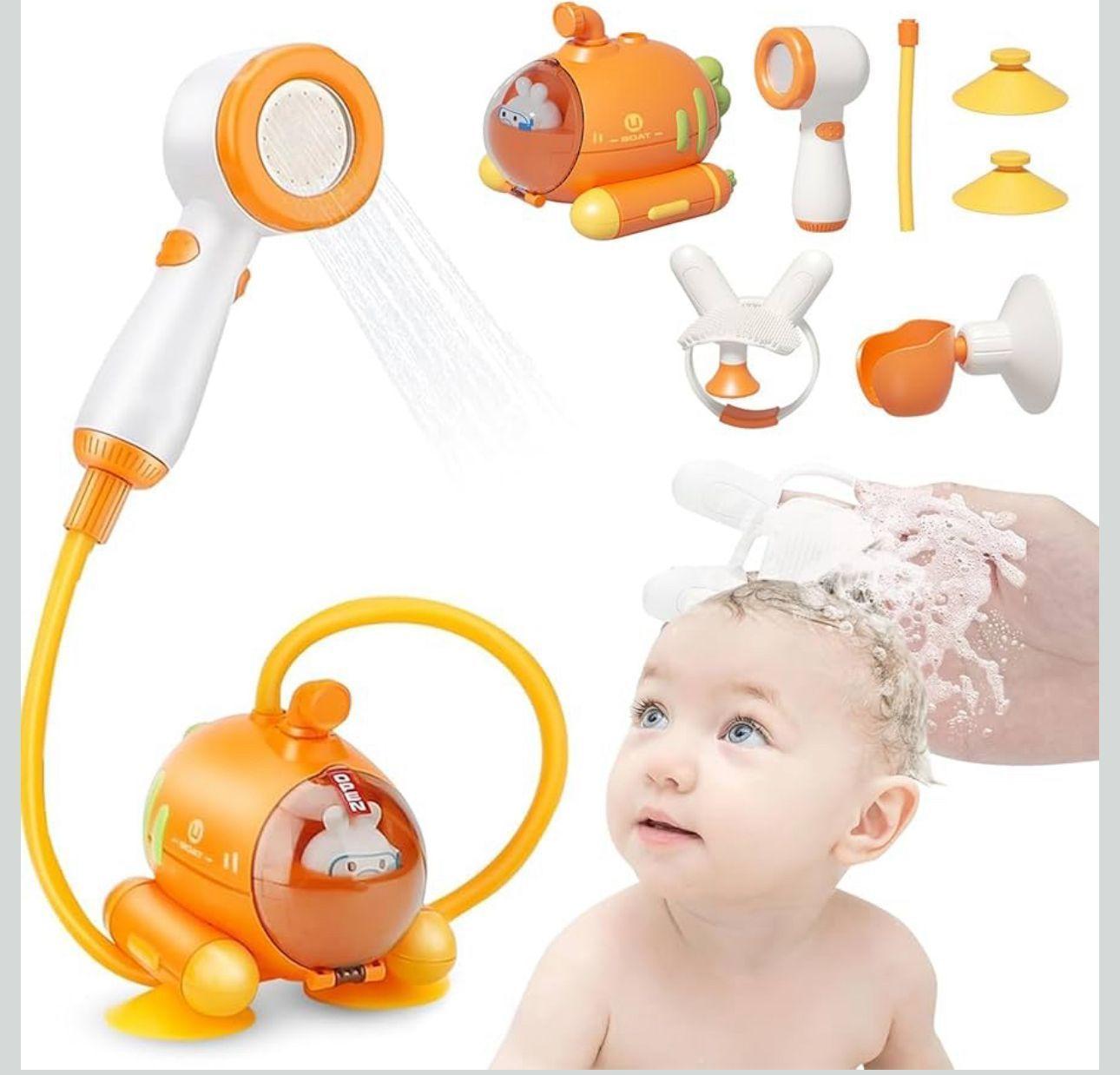 Submarino Regadera De Baño Para Bebe Juguete Ducha Tina-3