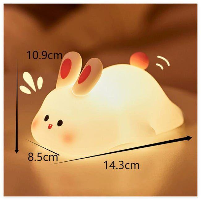 Lampara Espanta Cuco De Silicona Conejo Led Usb-4
