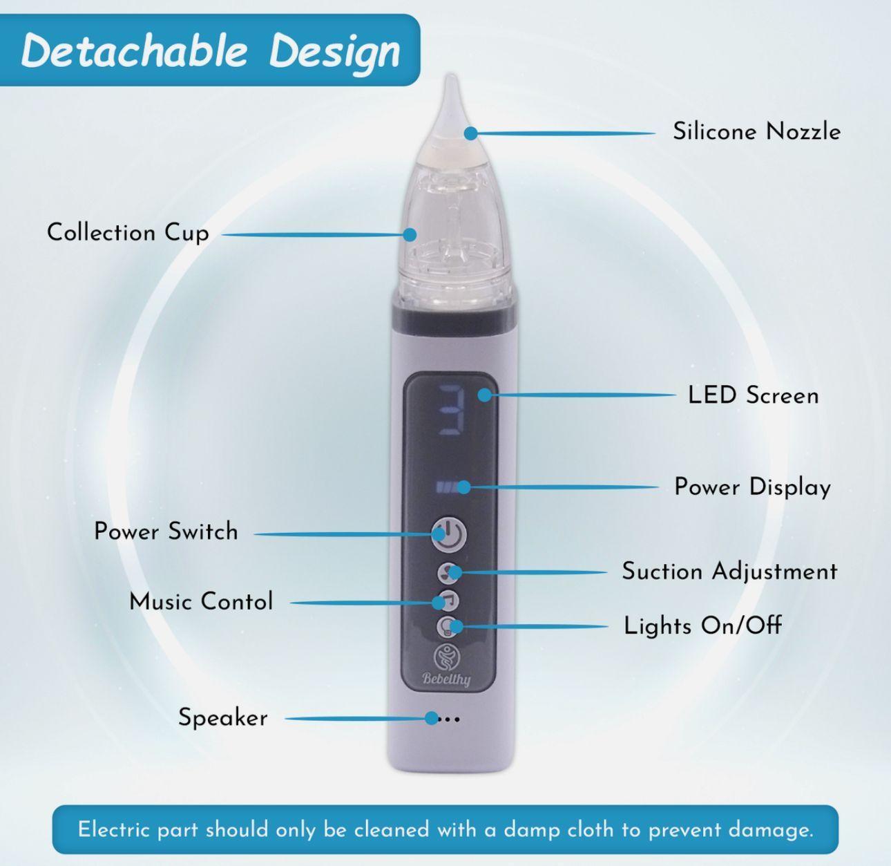 Aspirador Nasal Bebe Saca Mocos Eléctrico Con Estuche-3