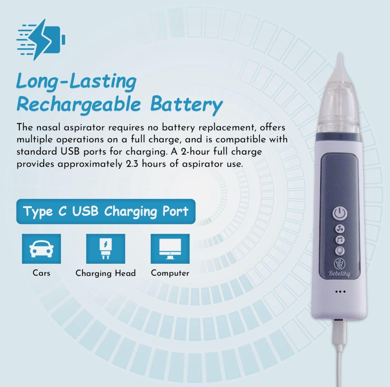 Aspirador Nasal Bebe Saca Mocos Eléctrico Con Estuche-6