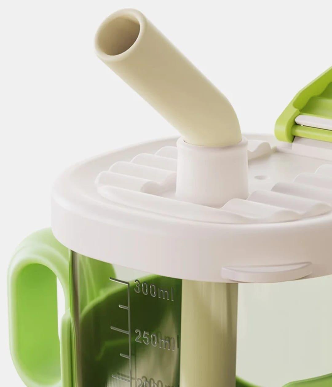 Vaso Entrenamiento con bombilla cocodrilo Verde-3