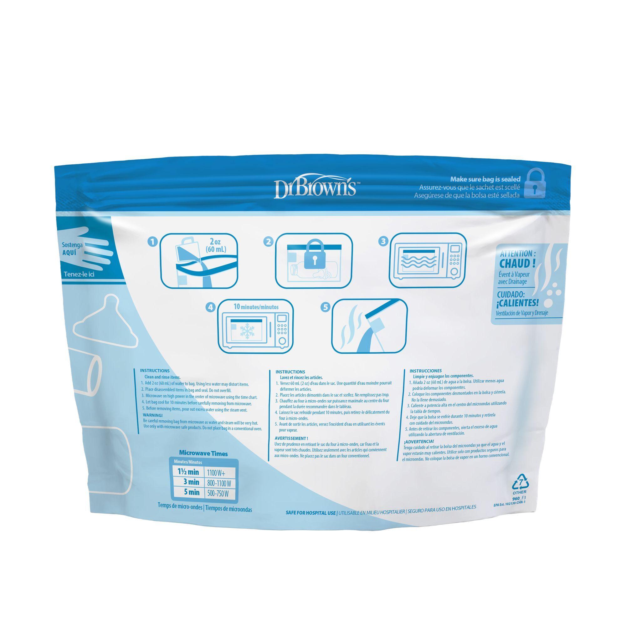 Bolsas Para Esterilizar Al Microondas 5un Dr Brown s-1