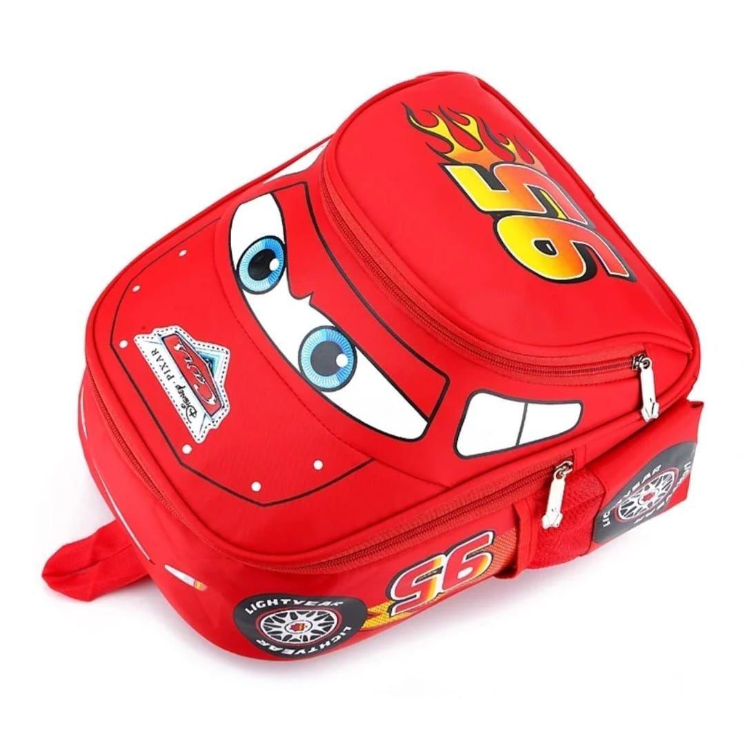 Mochila Cars Rayo Mcqueen Para Ni os Jard n Escolar Rojo-0